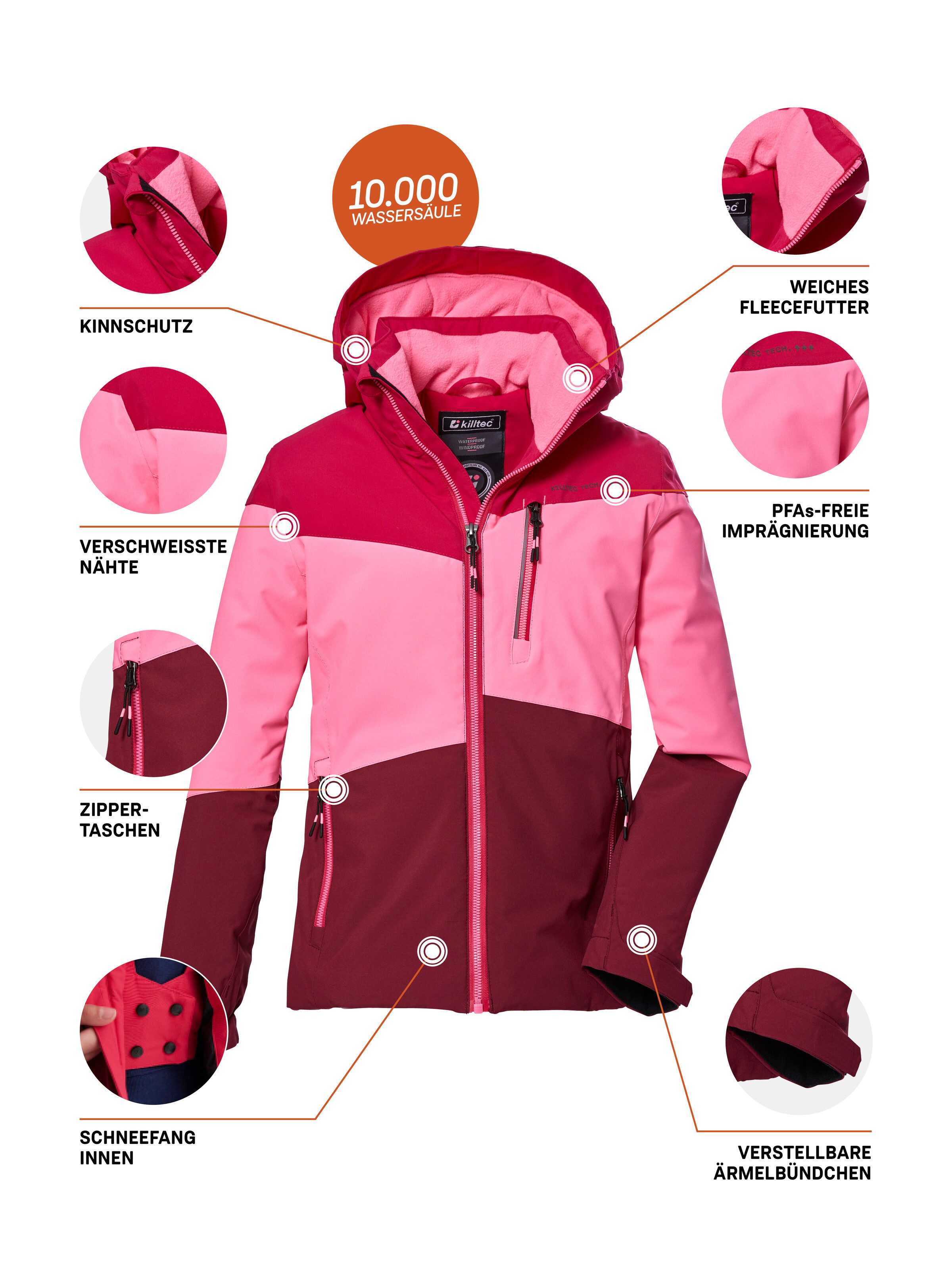 Killtec Outdoorjack KOW 170 GRLS JCKT Functionele jack met capuchon en sneeuwvang, waterdicht