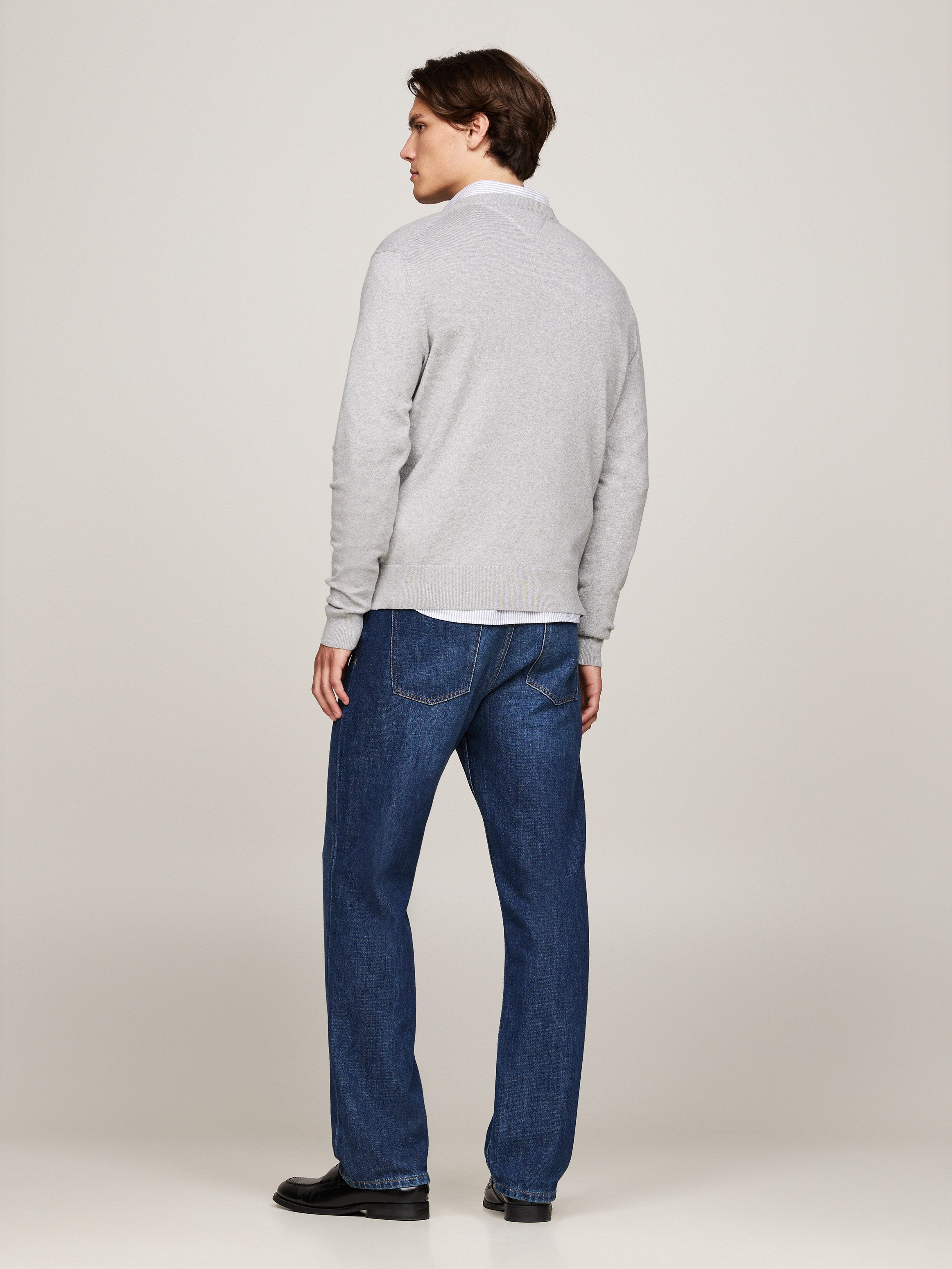 Tommy Hilfiger Trui met V-hals PIMA ORG CTN CASHMERE V NECK