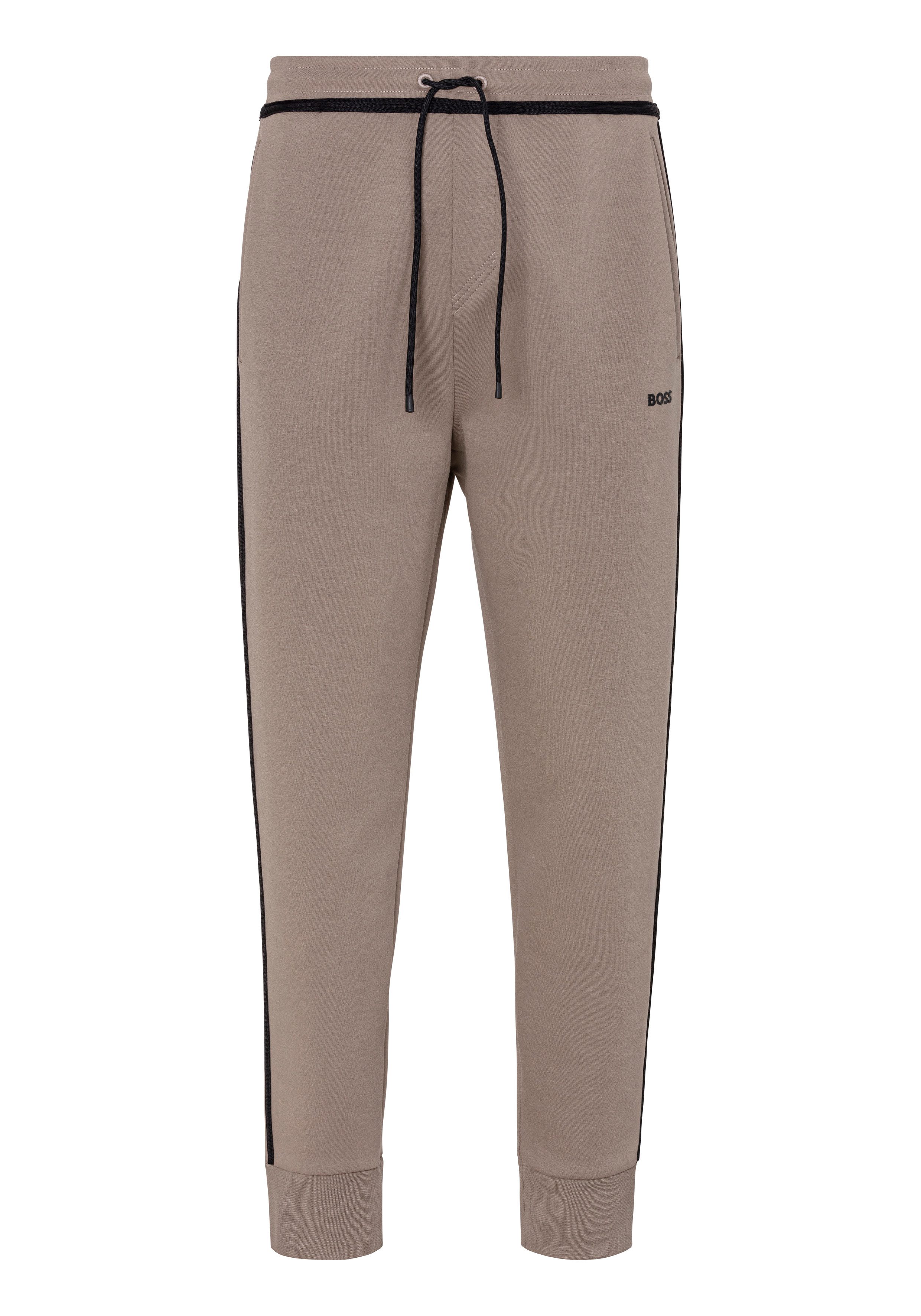 BOSS GREEN Joggingbroek Hadiko Tape met elastische taille heren joggingbroeken maat XXXL bruin