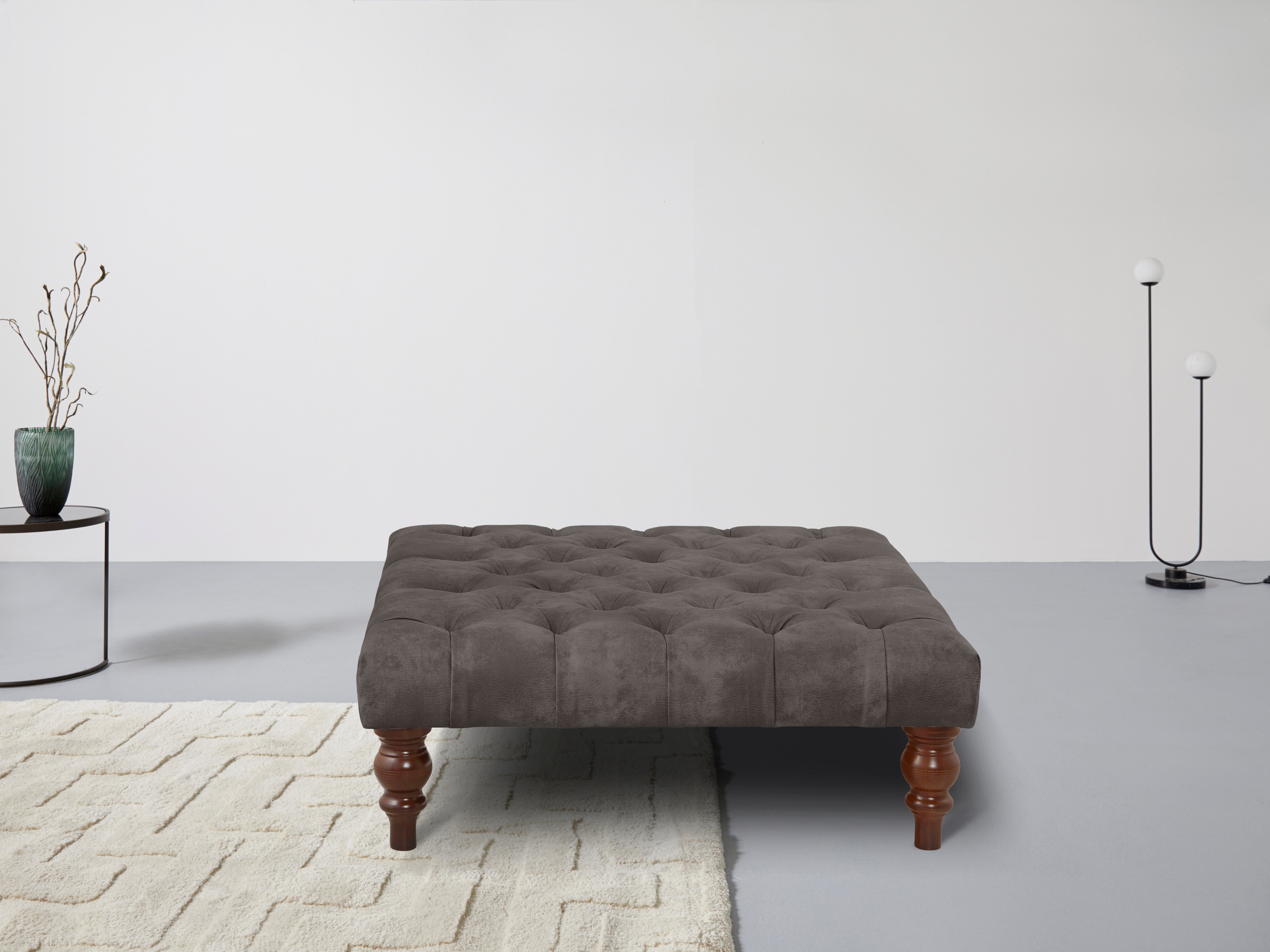 Premium collection by Home affaire Hocker CHESTERFIELD met knoopsluiting, ook in leer