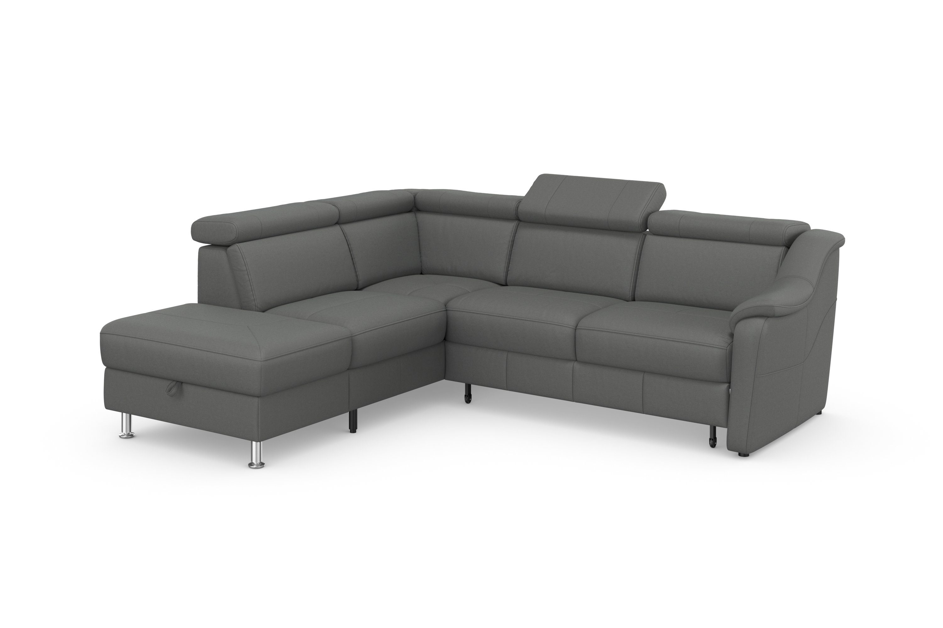 sit&more Hoekbank Freetown L-vorm met verstelbare hoofdsteun en comfortabele binnenvering