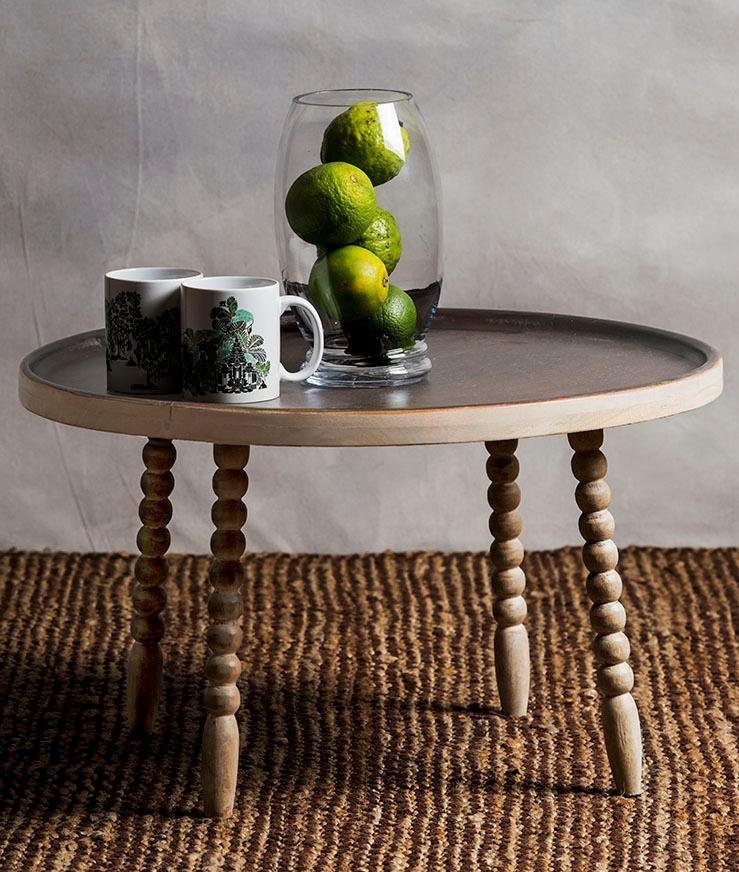 Home affaire Salontafel Kayakalp Massief mango hout, handwerk salontafels oranje