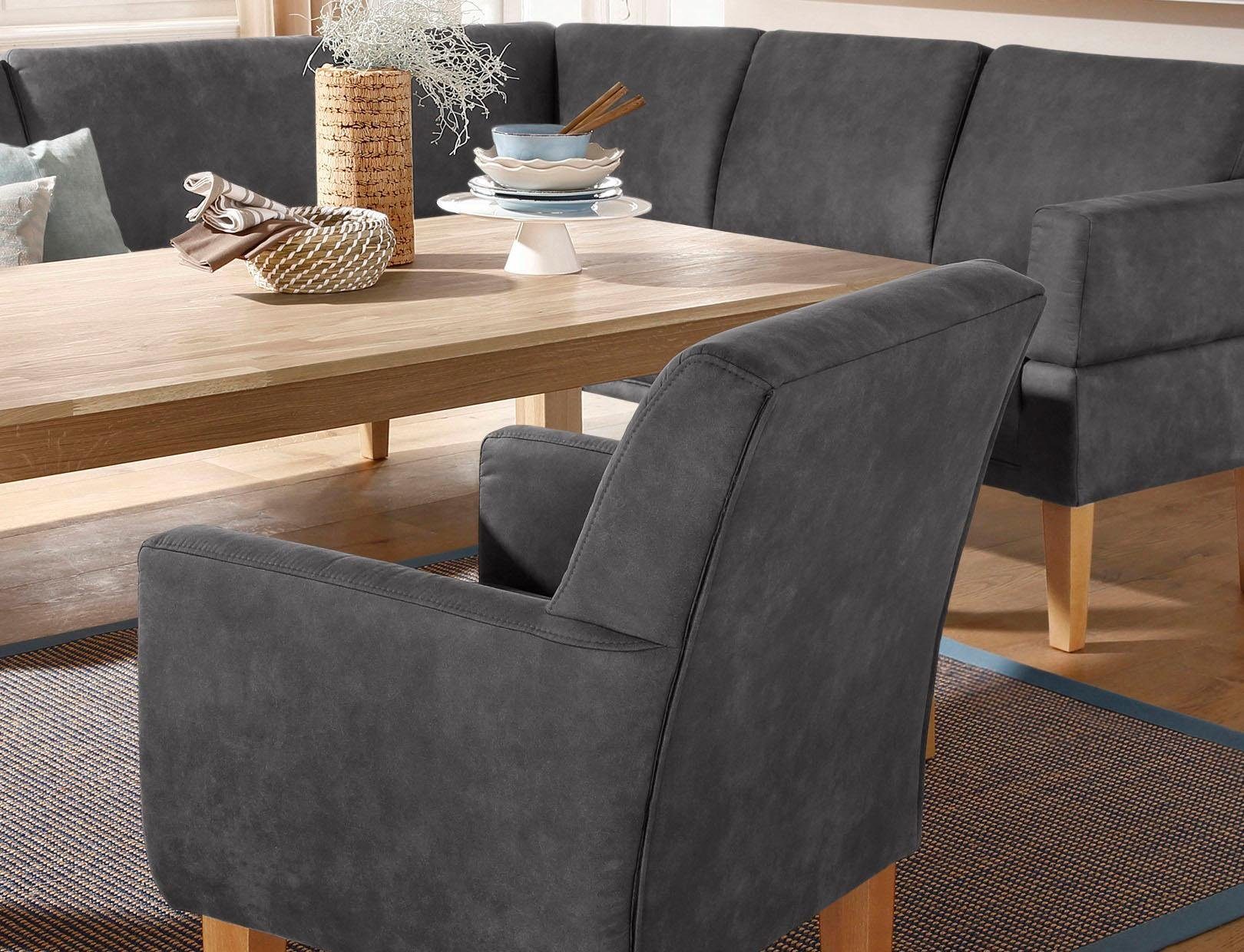 Home affaire Fauteuil Fehmarn comfortabele zithoogte van 54 cm, in 3 verschillende stofkwaliteiten