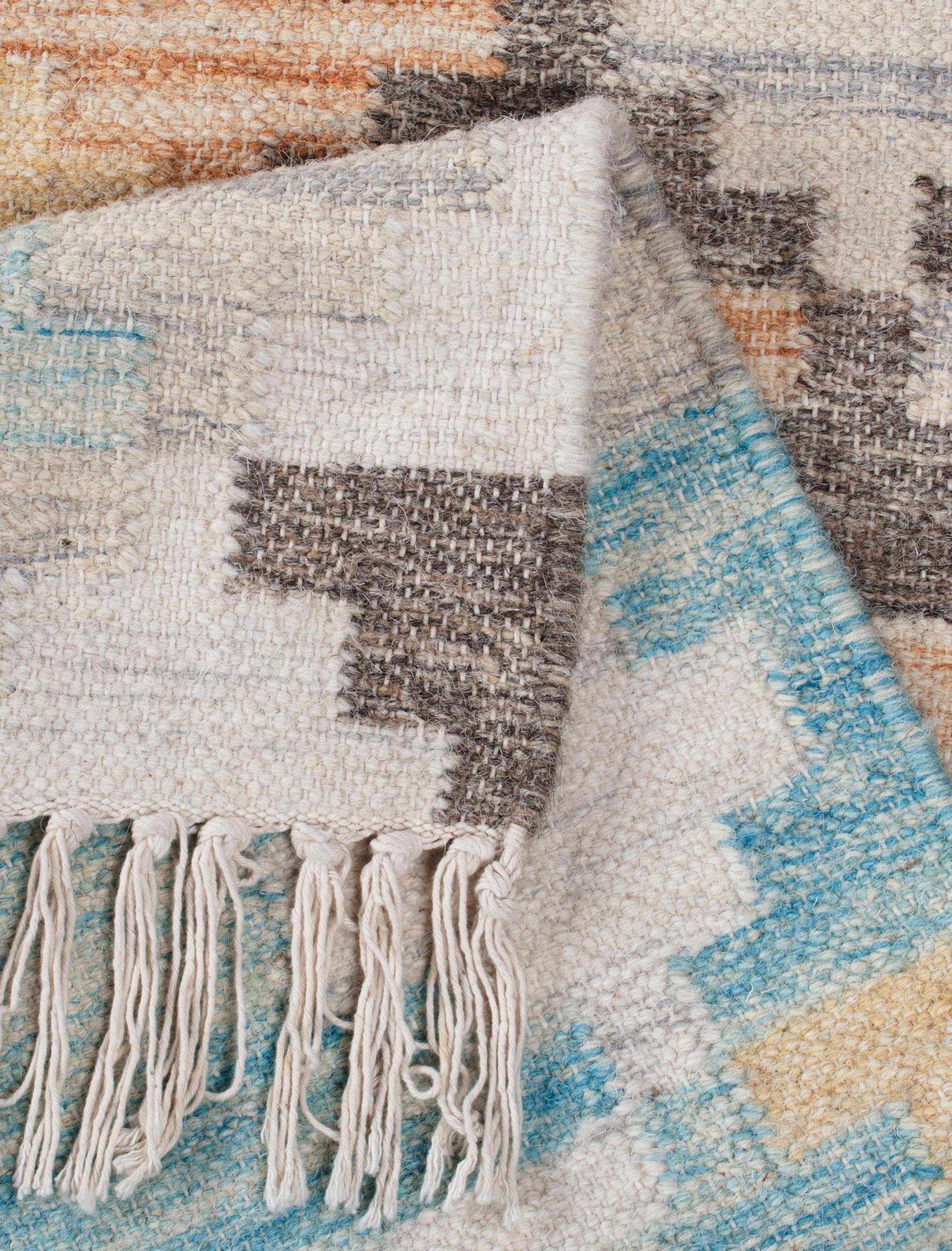 TOM TAILOR HOME Vloerkleed Check Kelim met de hand geweven, met franje, boho-stijl