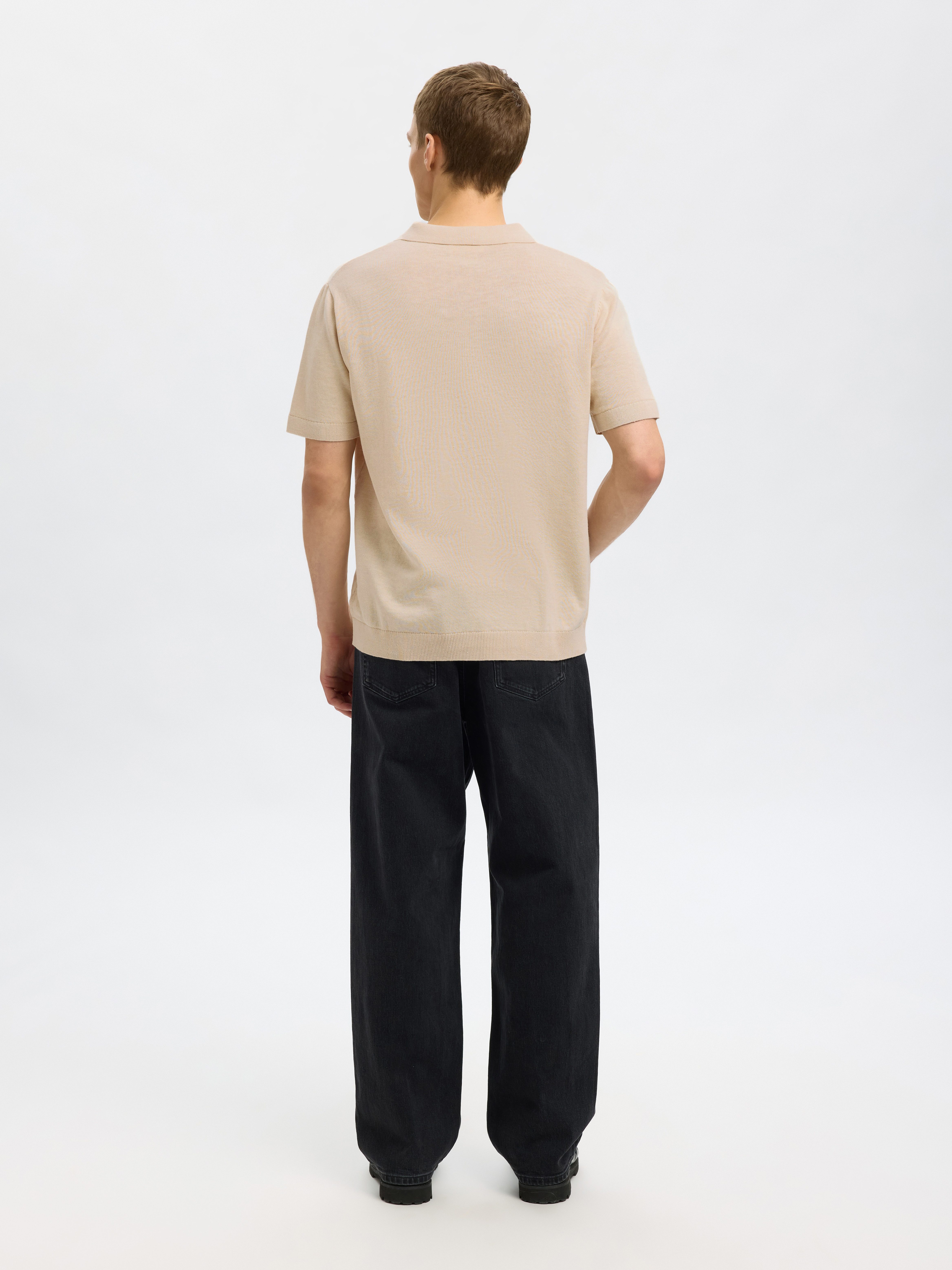 SELECTED HOMME Poloshirt SLHMATTIS SS KNIT SUN OPEN POLO NOOS