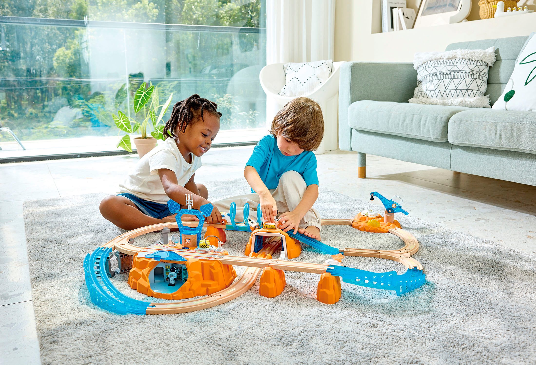 Hape Speelgoed spoorweg Treinset - Mars-verkenning (48-delig)