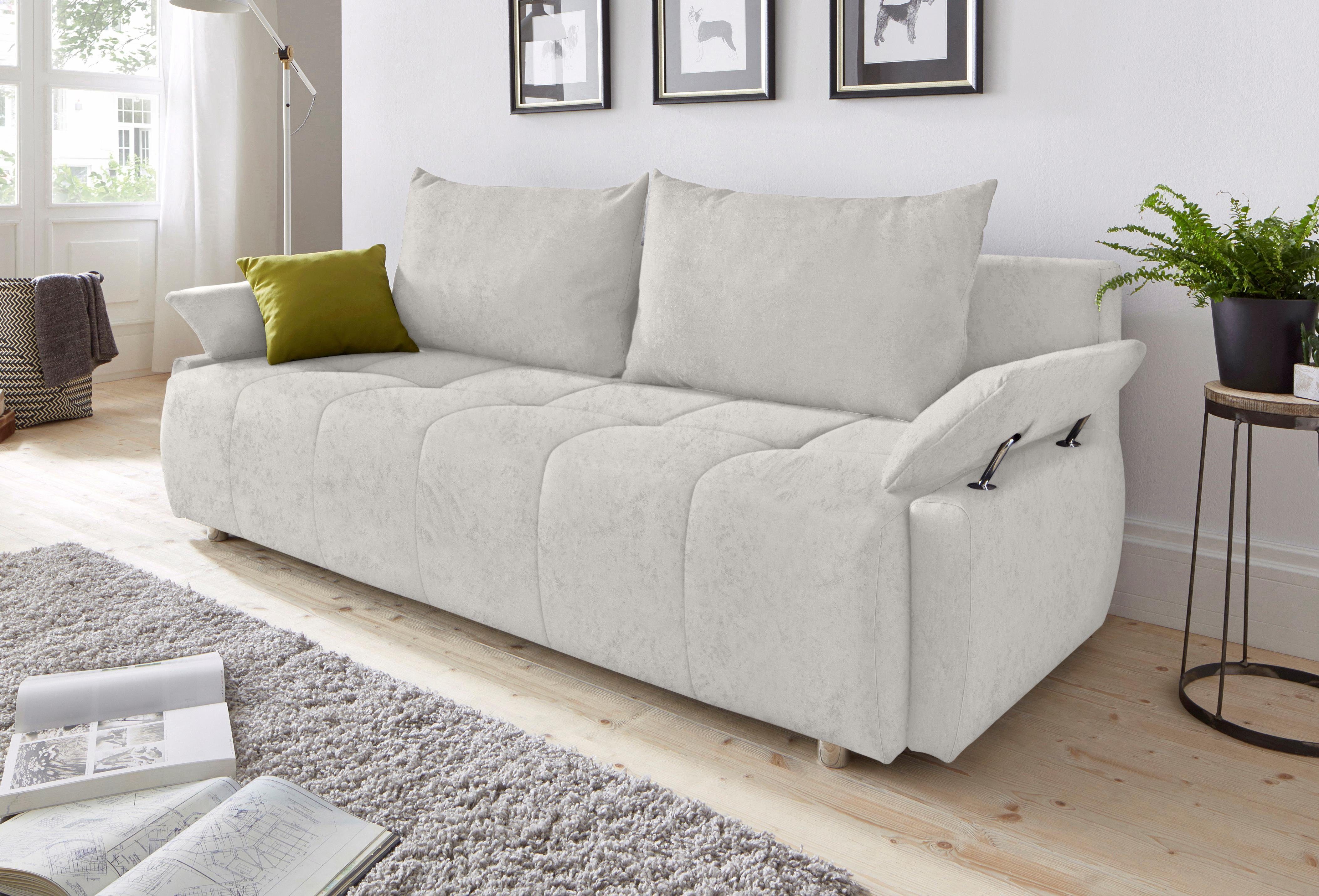 COLLECTION AB Slaapbank Funtastic met binnenvering, slaapfunctie, inclusief 2 rugkussens en 1 sierkussen
