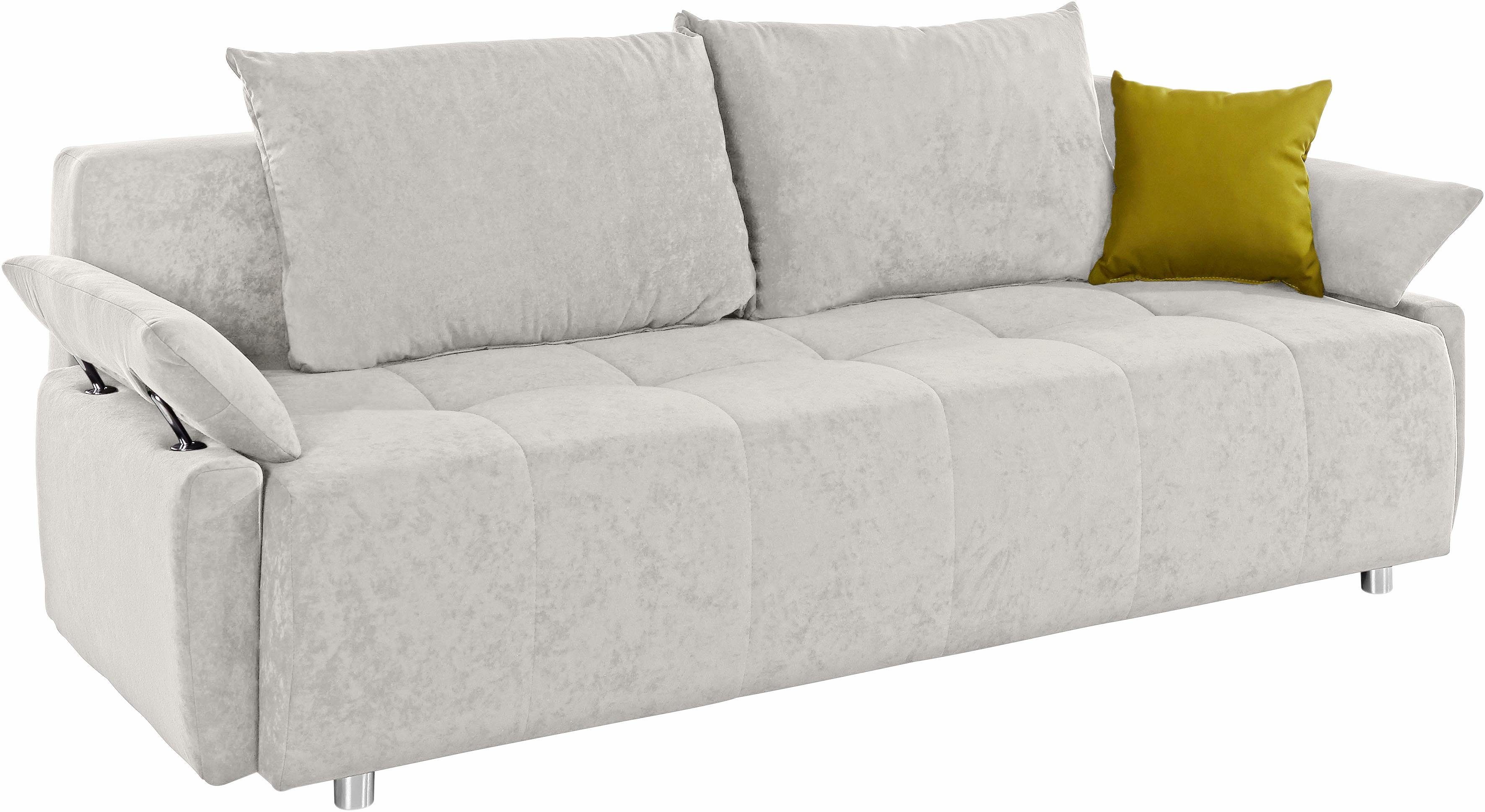COLLECTION AB Slaapbank Funtastic met binnenvering, slaapfunctie, inclusief 2 rugkussens en 1 sierkussen