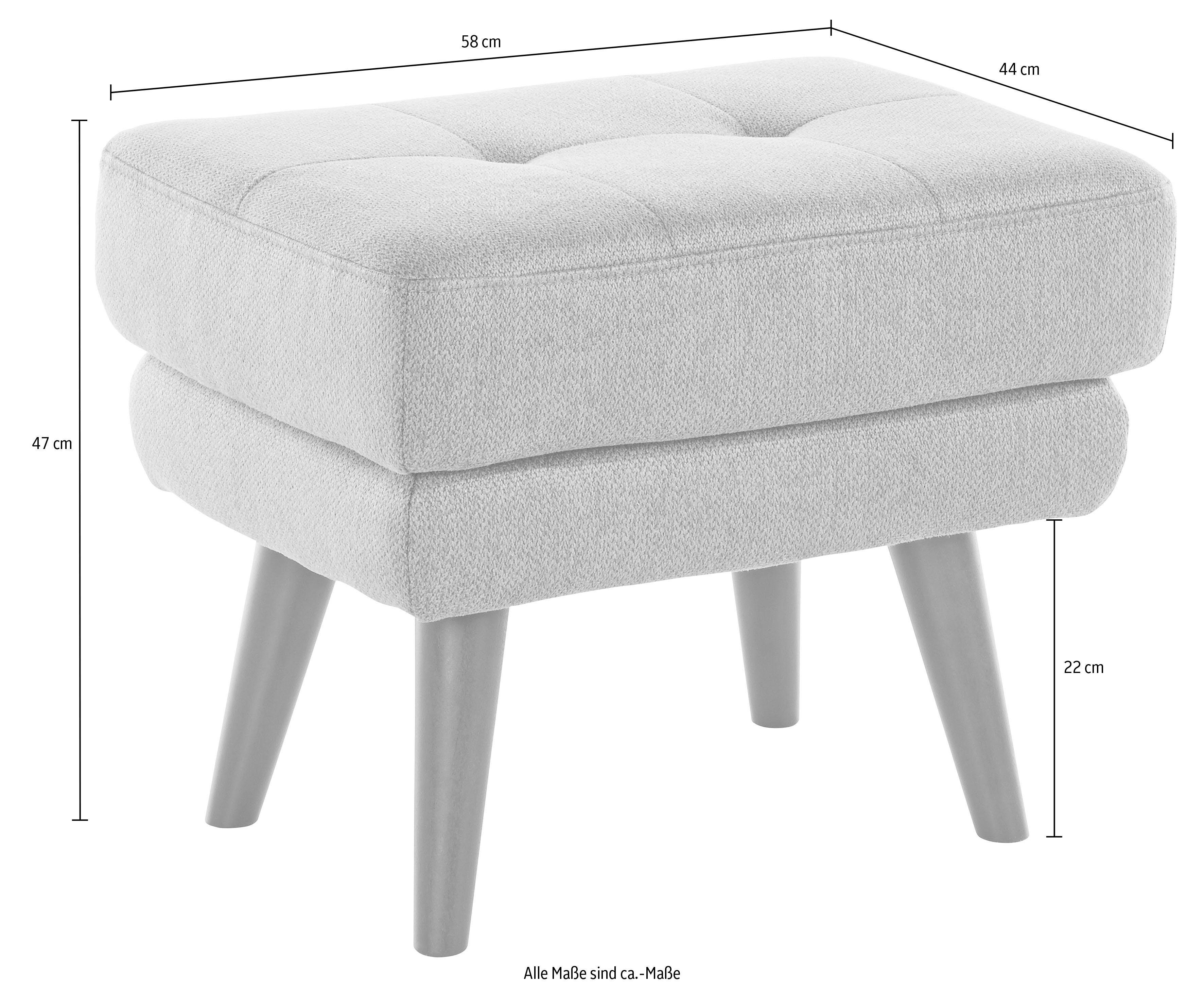 andas Hocker Hemmink met knoopstiksels