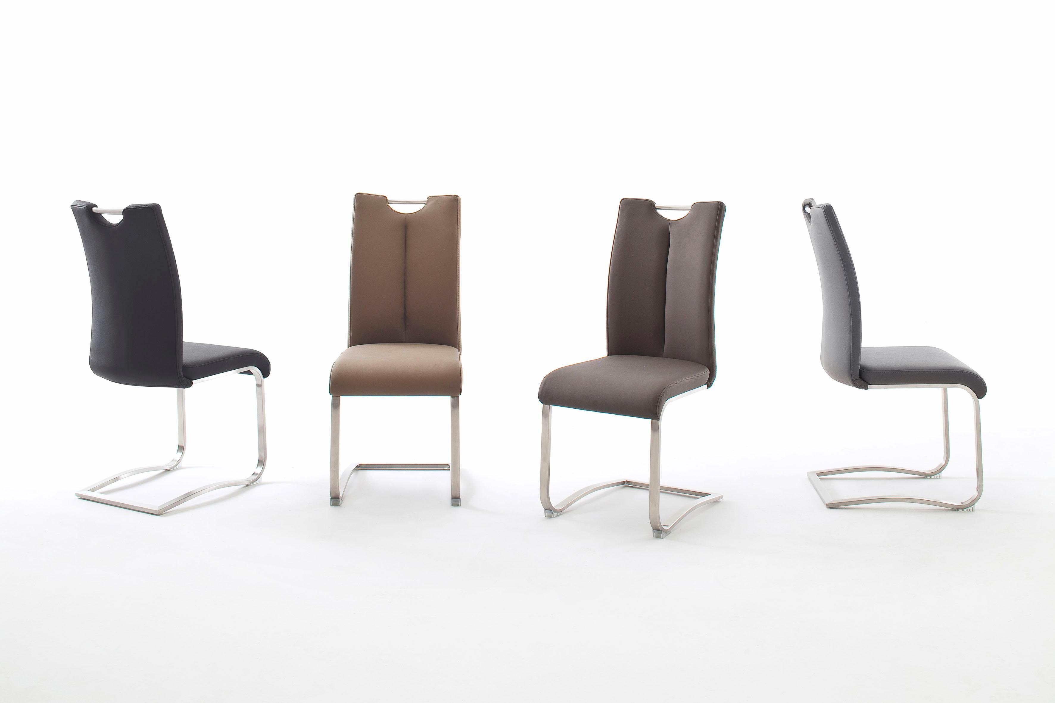 MCA furniture Vrijdragende stoel ARTOS Stoel overtrokken met echt leer, tot 140 kg belastbaar (2 stuks)