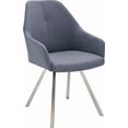 mca furniture stoel madita a-hoekig stoel belastbaar tot 140 kg (set, 2 stuks) blauw
