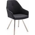 mca furniture stoel madita a-hoekig stoel belastbaar tot 140 kg (set, 2 stuks) grijs