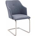 mca furniture eetkamerstoel madita 4 voet stoel b-hoekig stoel belastbaar tot max. 140 kg (set, 2 stuks) blauw