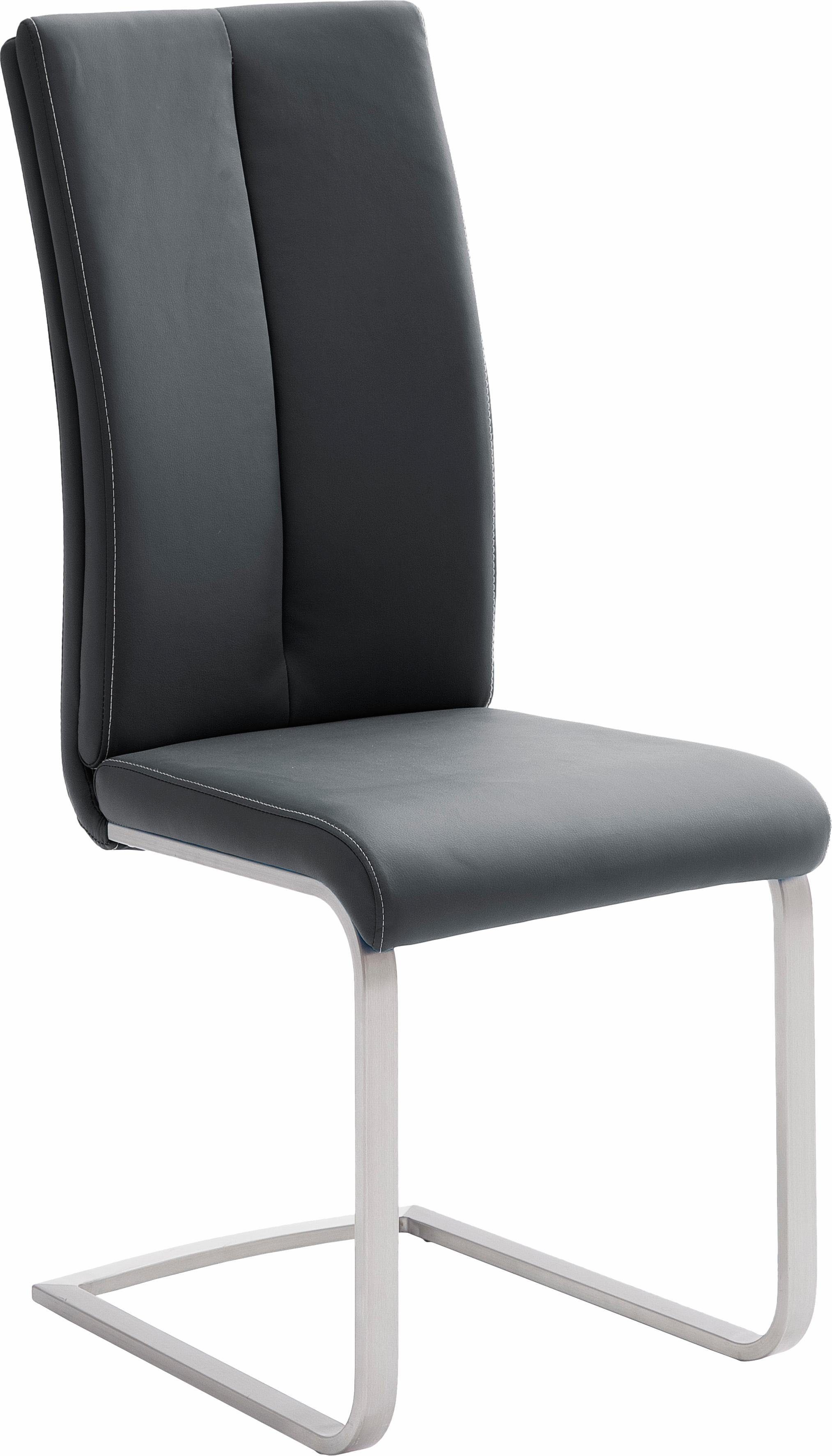 MCA furniture Vrijdragende stoel Paulo 2 Stoel belastbaar tot 120 kg (4 stuks) zweefstoelen zwart