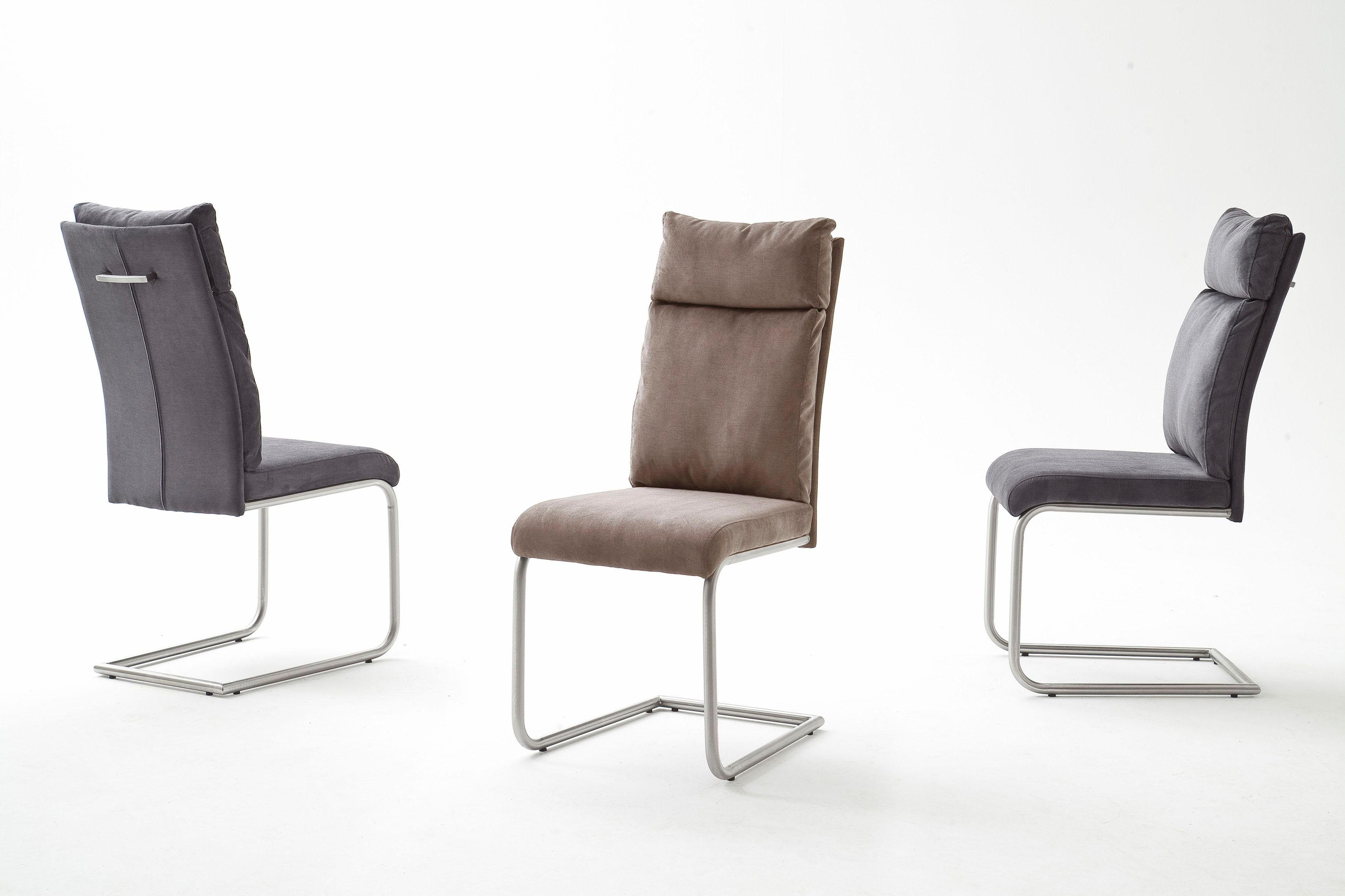 MCA furniture Vrijdragende stoel Pia Stoel belastbaar tot 120 kg, kussen-look (2 stuks)