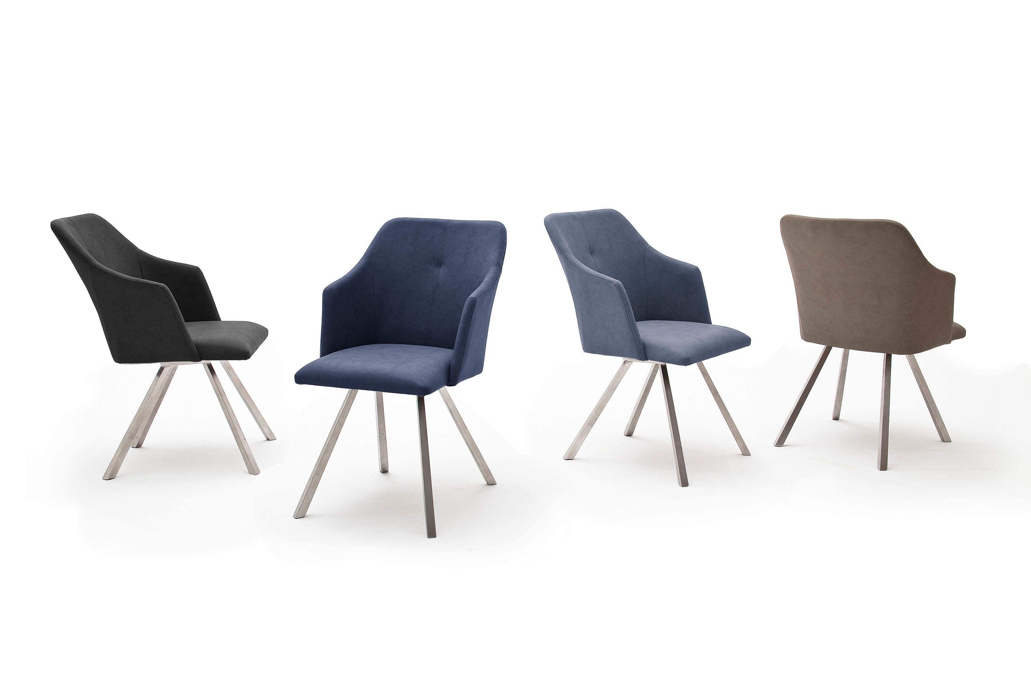 MCA furniture Eetkamerstoel Madita 4 voet stoel B-hoekig Stoel belastbaar tot max. 140 kg (2 stuks)