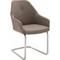 mca furniture vrijdragende stoel madita a stoel max. belastbaar tot 130 kg (set, 2 stuks) bruin