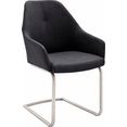 mca furniture vrijdragende stoel madita a stoel max. belastbaar tot 130 kg (set, 2 stuks) grijs