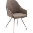 mca furniture stoel madita a-ovaal stoel belastbaar tot 140 kg (set, 2 stuks) bruin