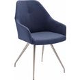 mca furniture stoel madita a-ovaal stoel belastbaar tot 140 kg (set, 2 stuks) blauw