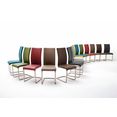 mca furniture vrijdragende stoel paulo 1 stoel belastbaar tot 120 kg (set, 4 stuks) grijs