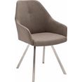 mca furniture stoel madita a-hoekig stoel belastbaar tot 140 kg (set, 2 stuks) bruin