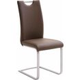 mca furniture vrijdragende stoel paulo stoel belastbaar tot 120 kg (set, 4 stuks) bruin