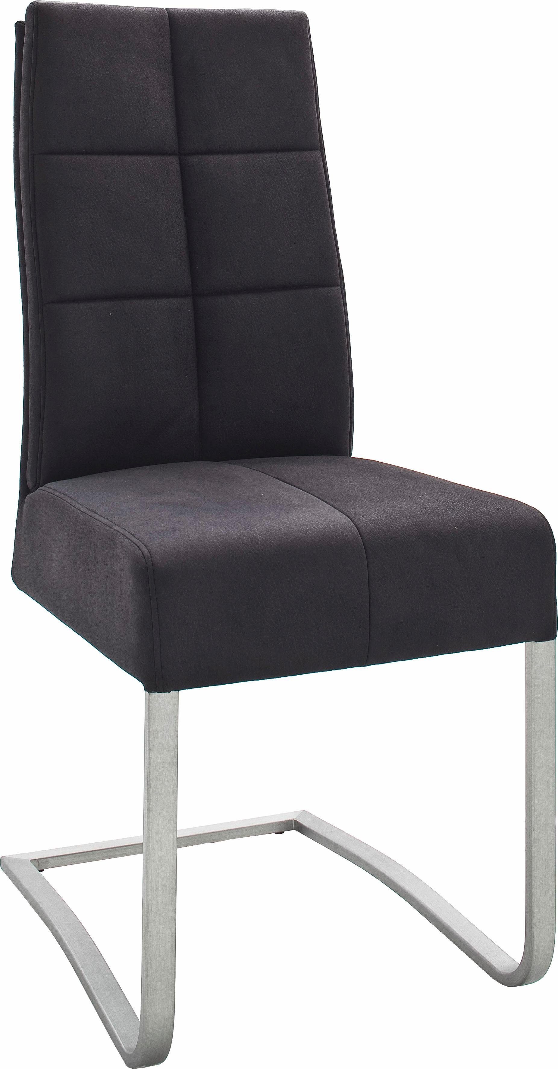 MCA furniture Eetkamerstoel Salva sledestoel met pocketvering, belastbaar tot max. 120 kg (2 stuks)