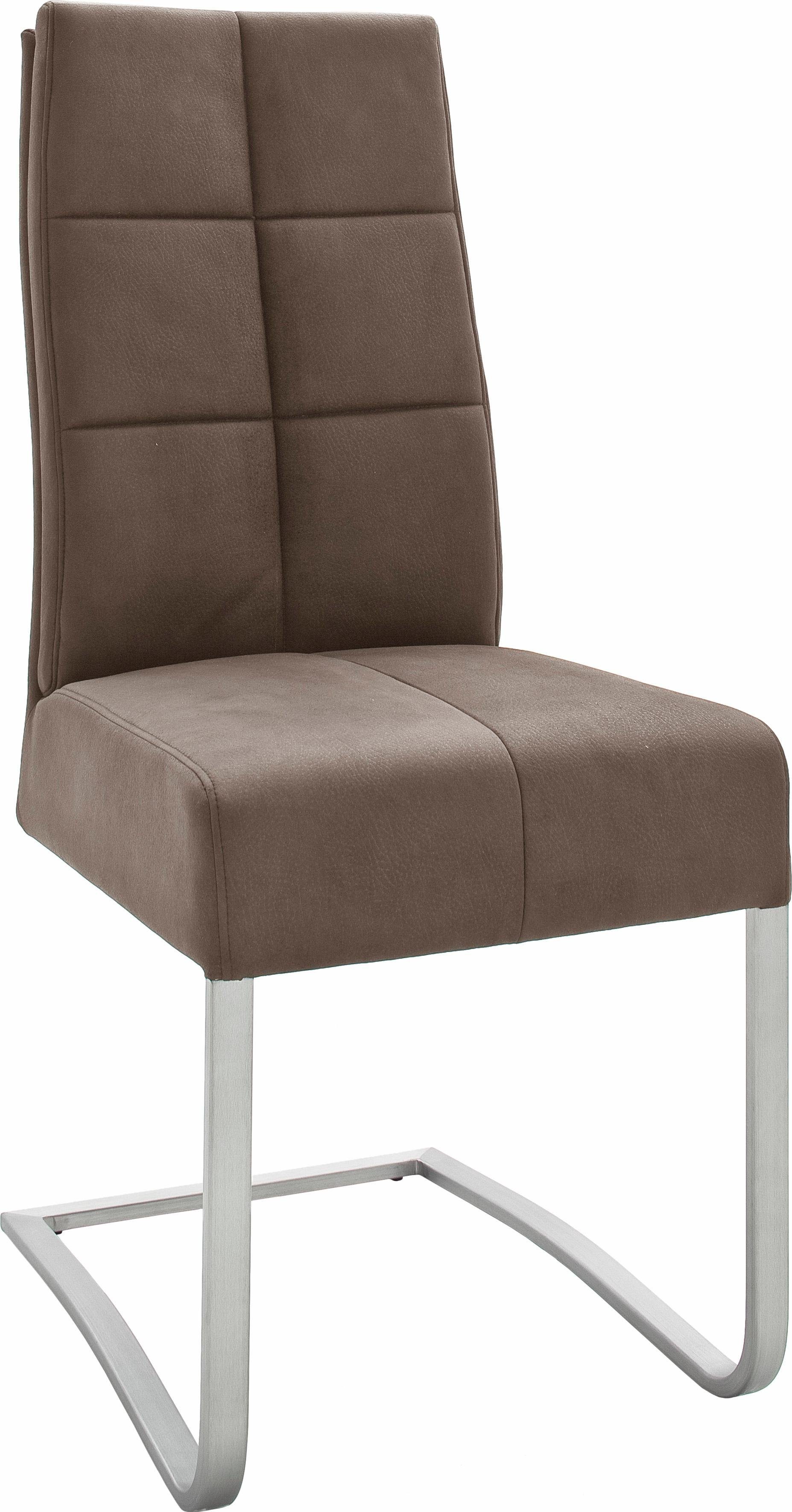 MCA furniture Eetkamerstoel Salva sledestoel met pocketvering, belastbaar tot max. 120 kg (2 stuks)
