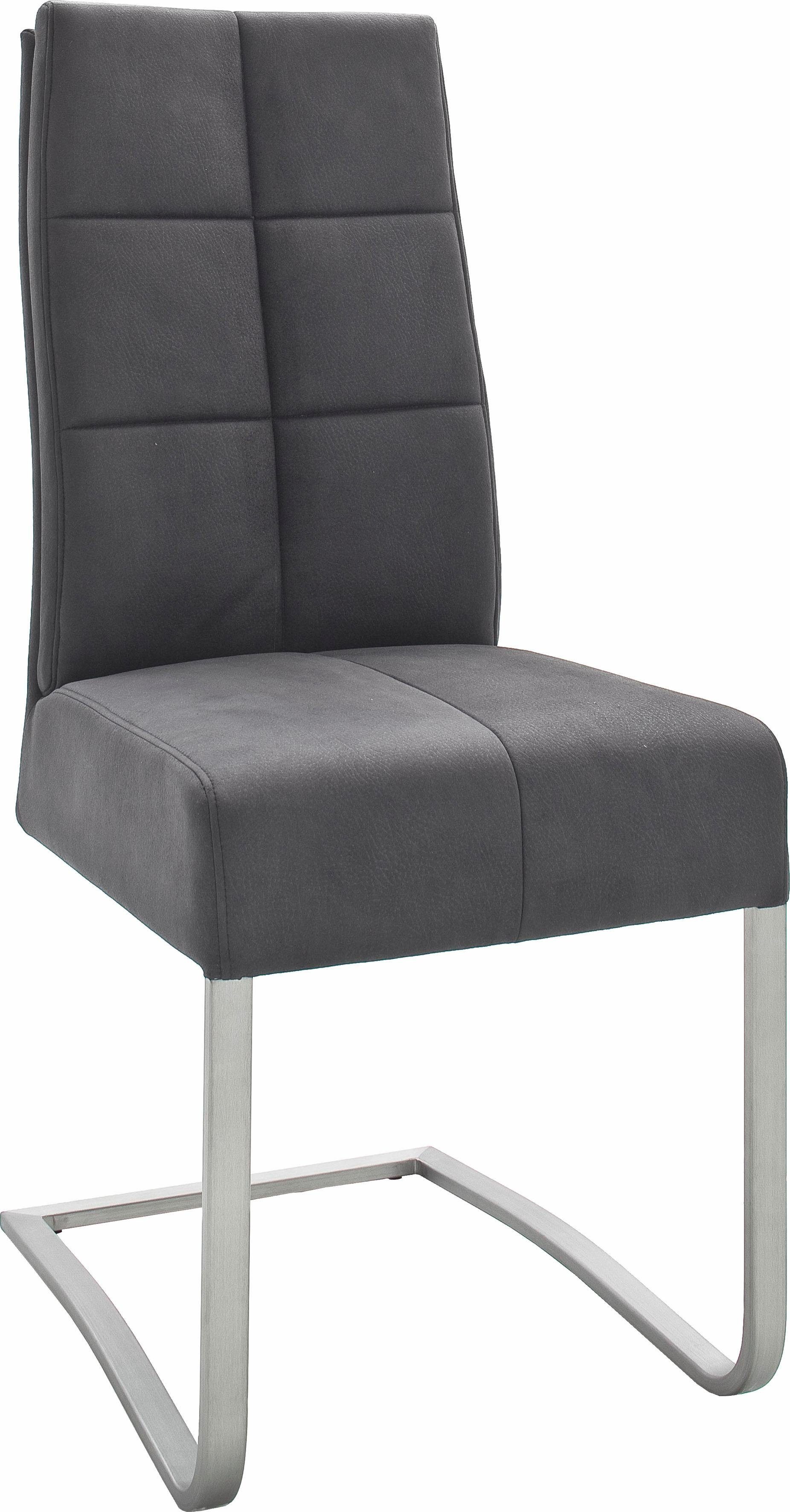MCA furniture Eetkamerstoel Salva sledestoel met pocketvering, belastbaar tot max. 120 kg (2 stuks)