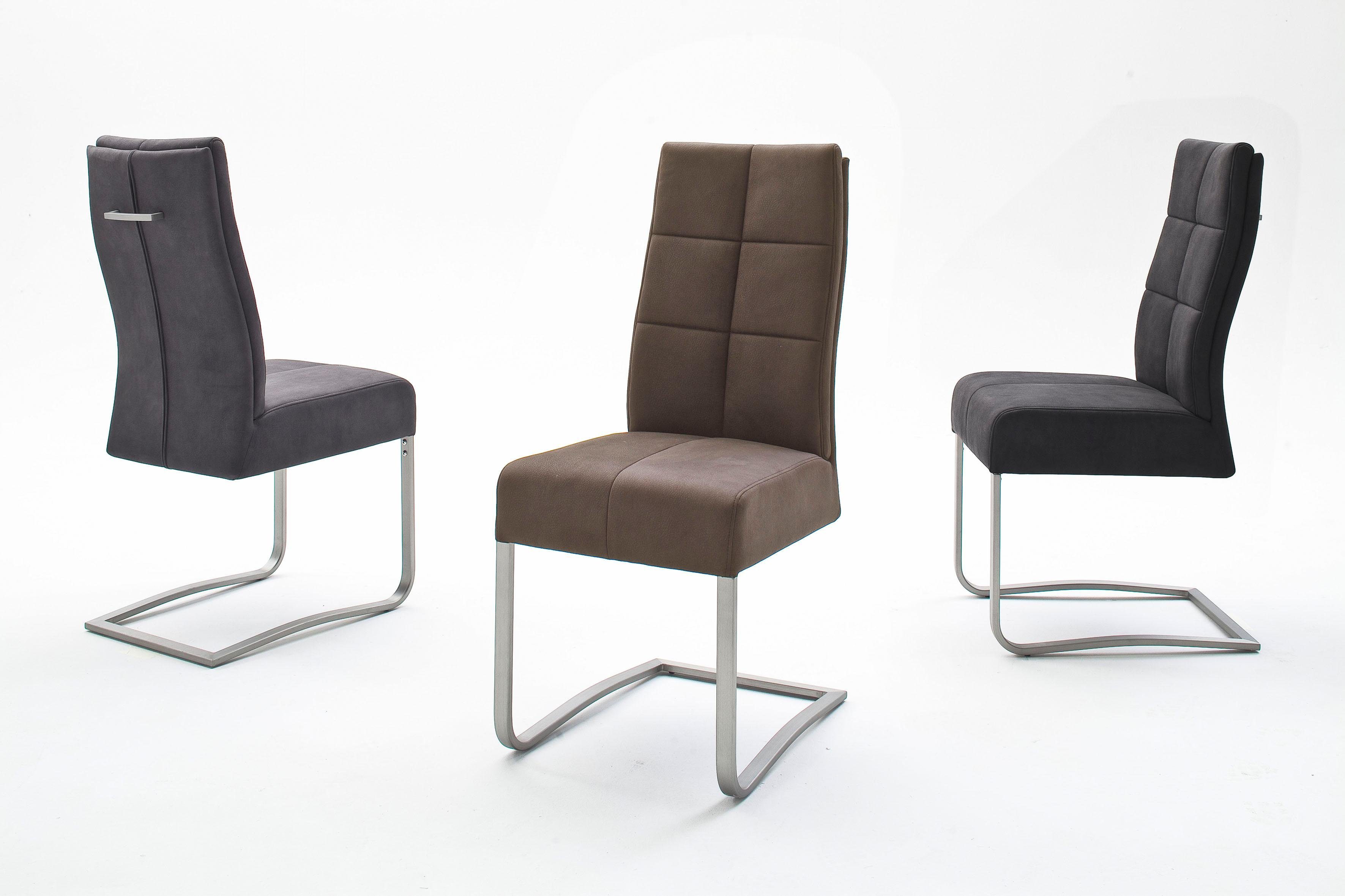 MCA furniture Eetkamerstoel Salva sledestoel met pocketvering, belastbaar tot max. 120 kg (2 stuks)