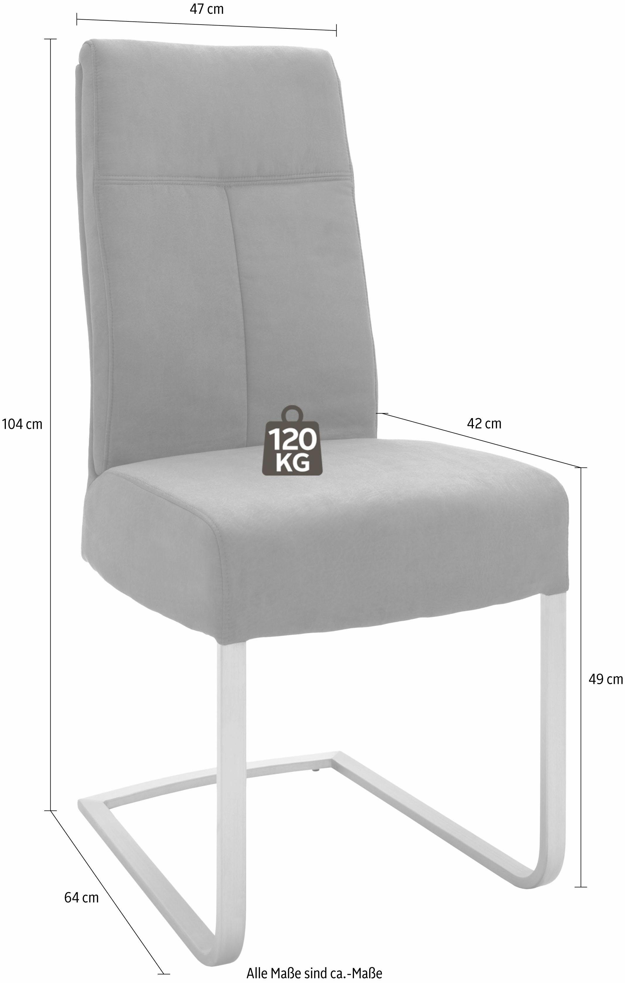 MCA furniture Vrijdragende stoel Talena Stoel belastbaar tot 120 kg (2 stuks)