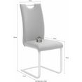 mca furniture vrijdragende stoel paulo stoel belastbaar tot 120 kg (set, 4 stuks) geel