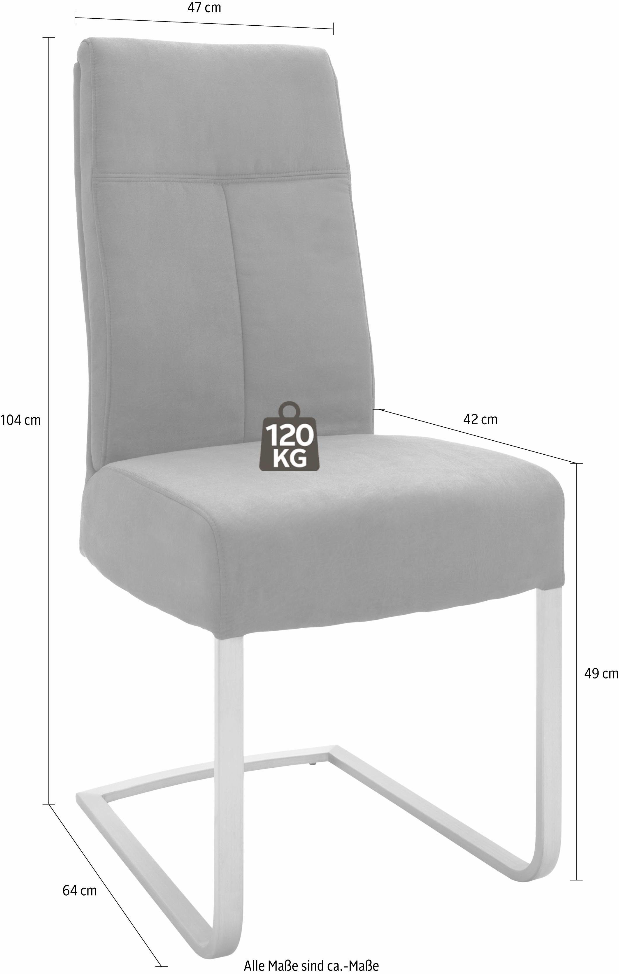 MCA furniture Vrijdragende stoel Talena Stoel belastbaar tot 120 kg (2 stuks)