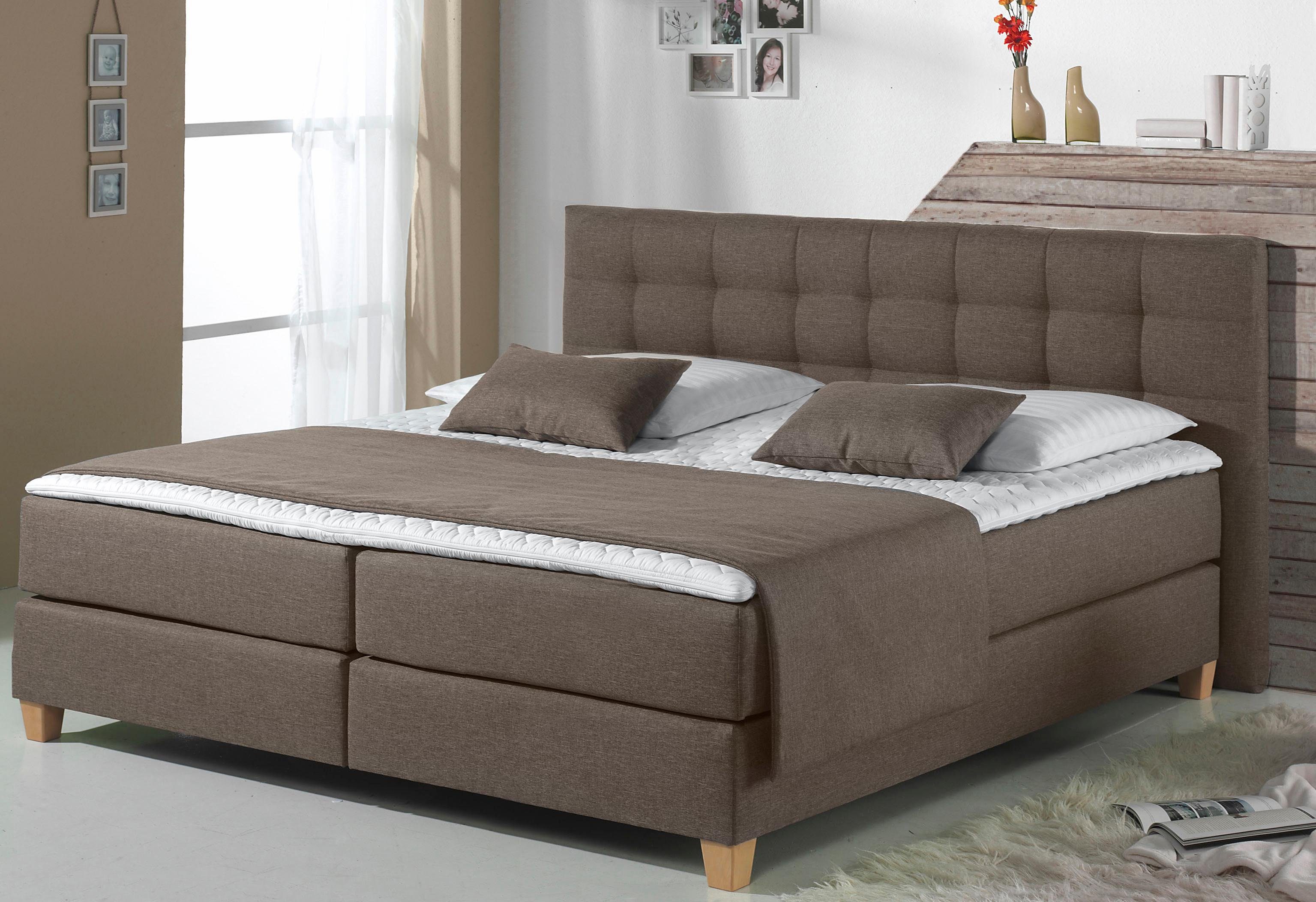 Home affaire Boxspring Tommy XXL in extra lang 220 cm, met topmatras, 3 uitvoeringen, 4 breedten