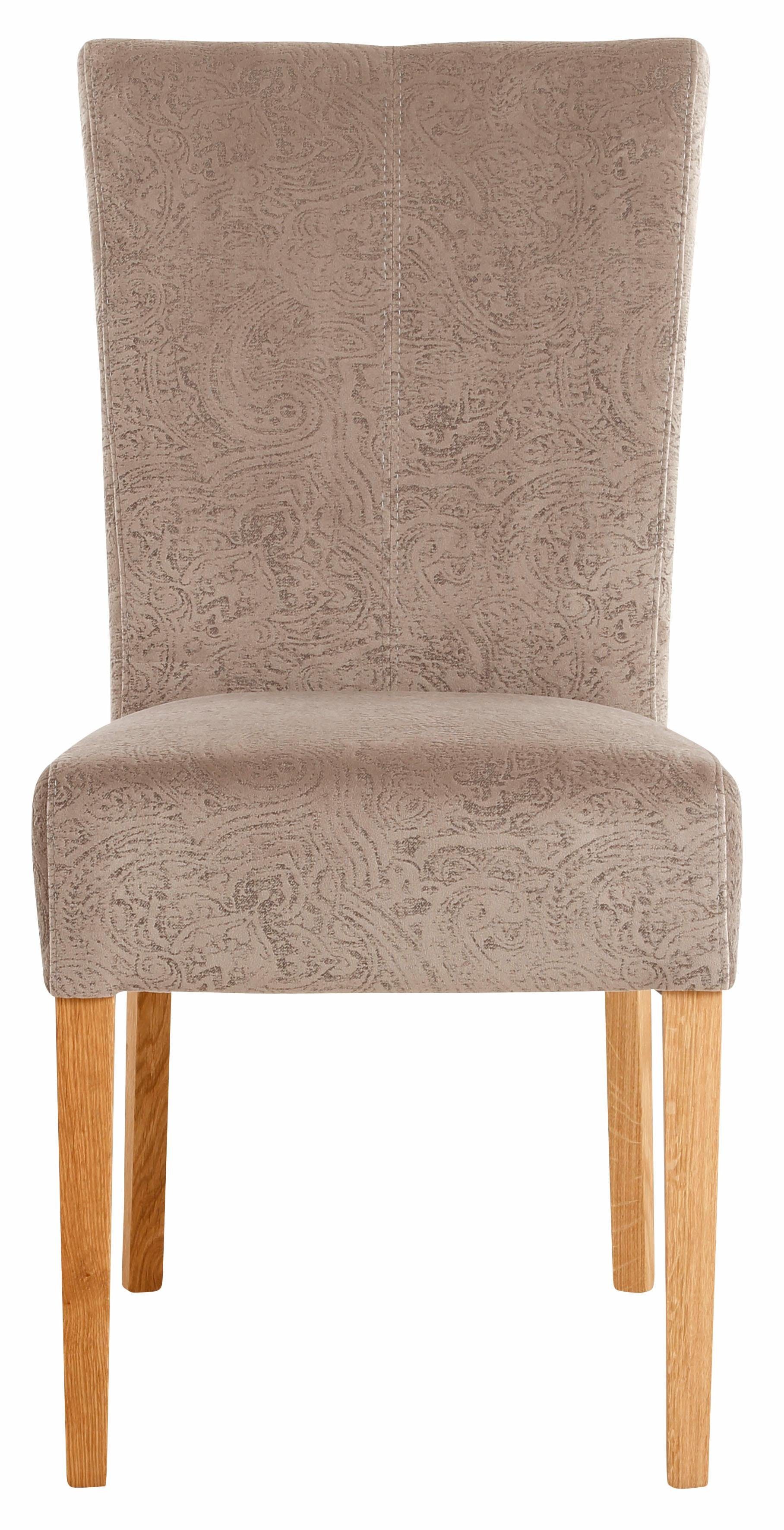 Home affaire Eetkamerstoel Queen Polsterstoel BESTSELLER verschillende type bekleding, massief houten onderstel (set)