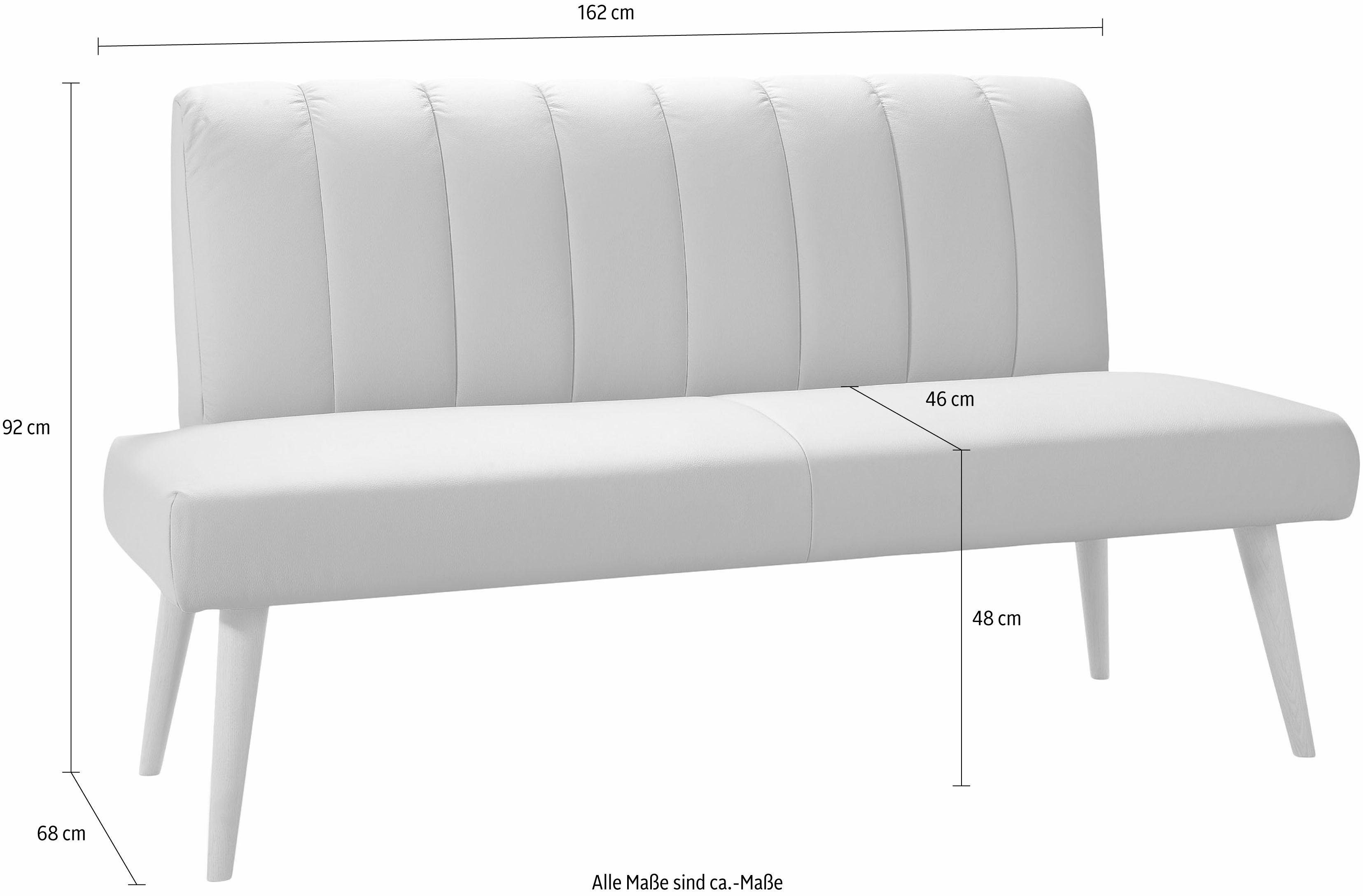 exxpo - sofa fashion Zitbank Costa, moderne rugstikking, comfortabel en elegant, hoge houten voet
