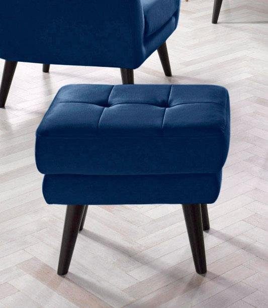 andas Hocker Hemmink met knoopstiksels hockers blauw