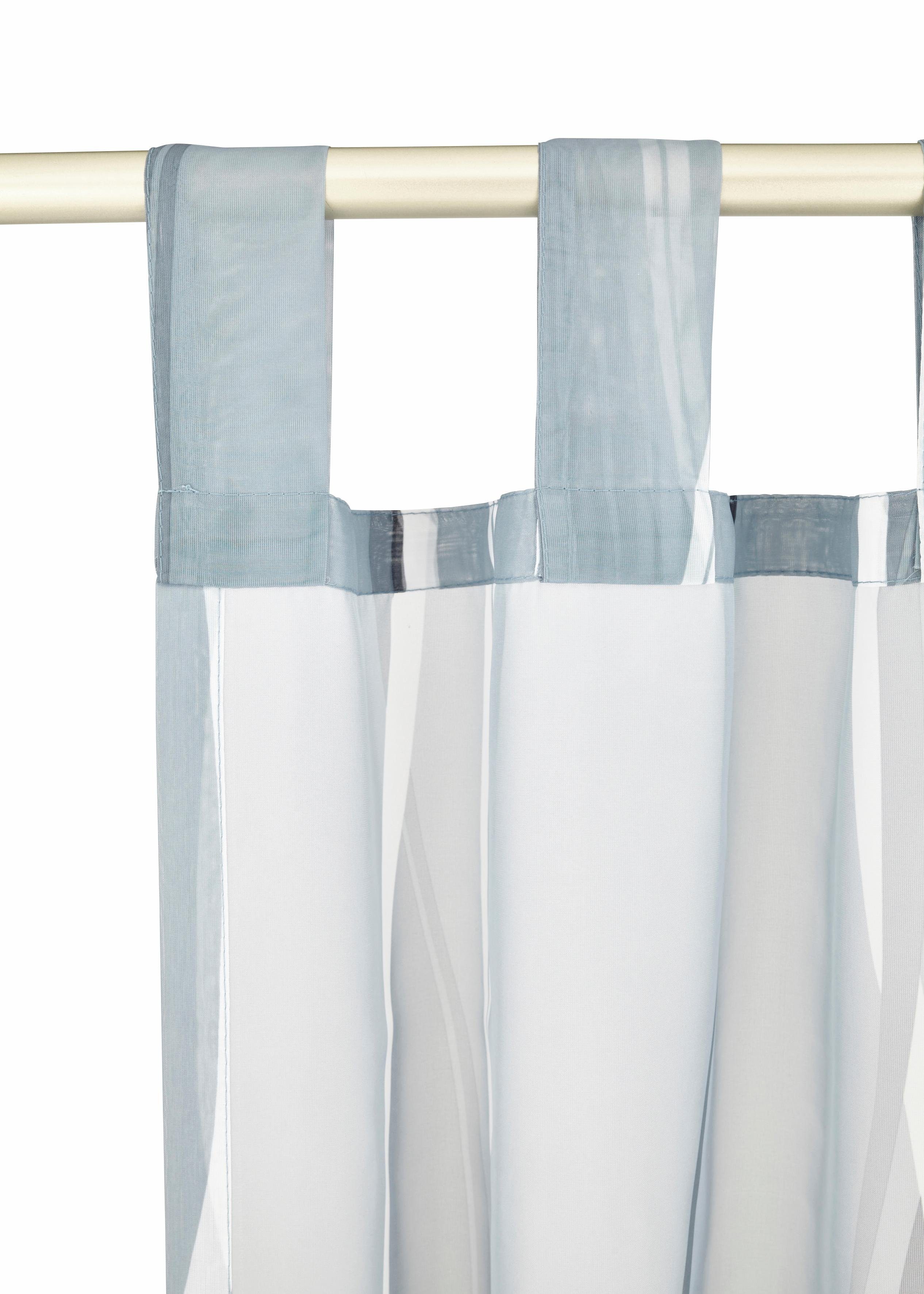 my home Gordijn Dimona set van 2, voile, polyester, golven (2 stuks)