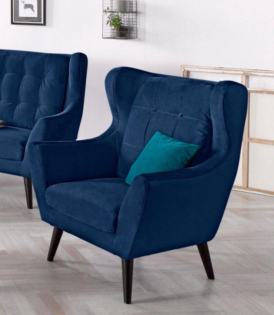 andas Oorfauteuil Hemmink, stoel, loungestoel (set) fauteuils blauw