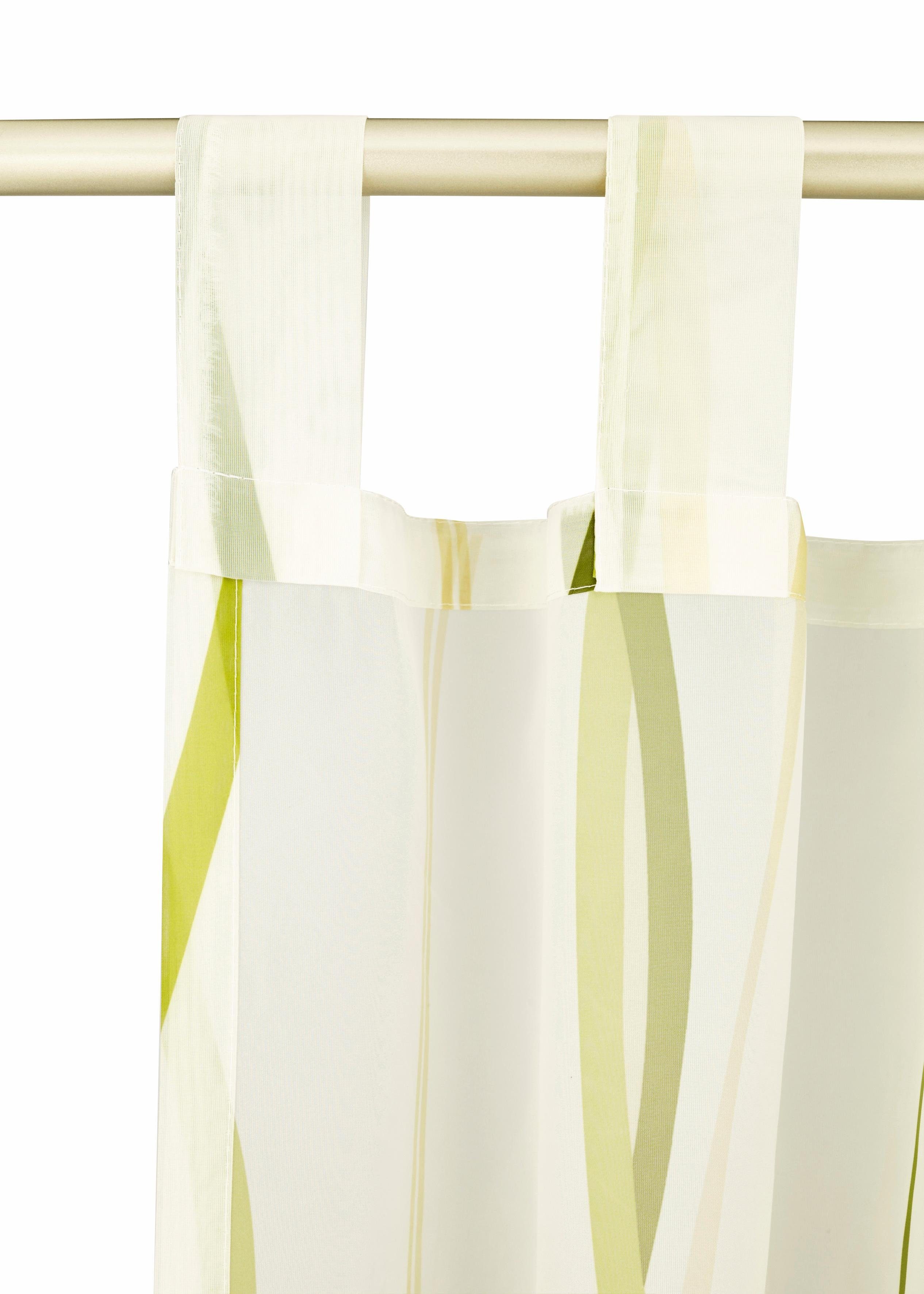 my home Gordijn Dimona set van 2, voile, polyester, golven (2 stuks)