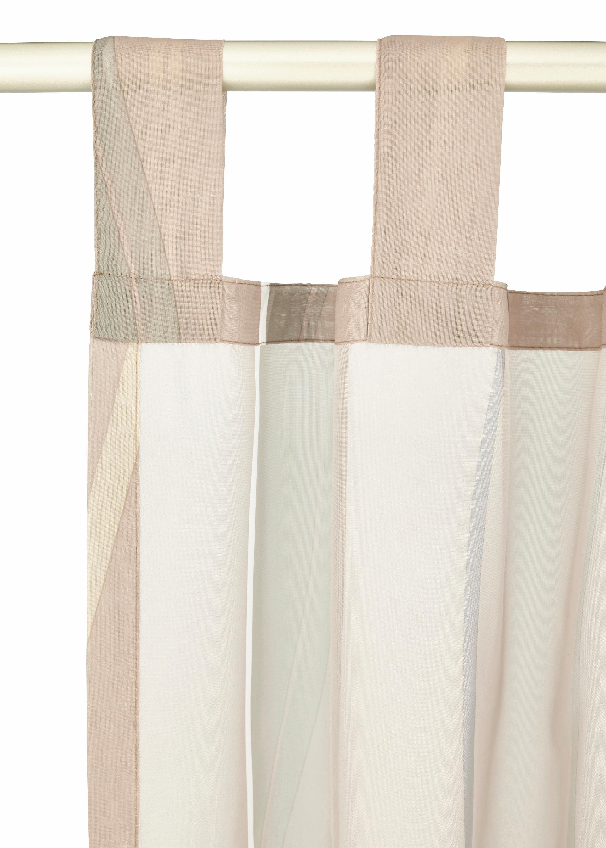 my home Gordijn Dimona set van 2, voile, polyester, golven (2 stuks)
