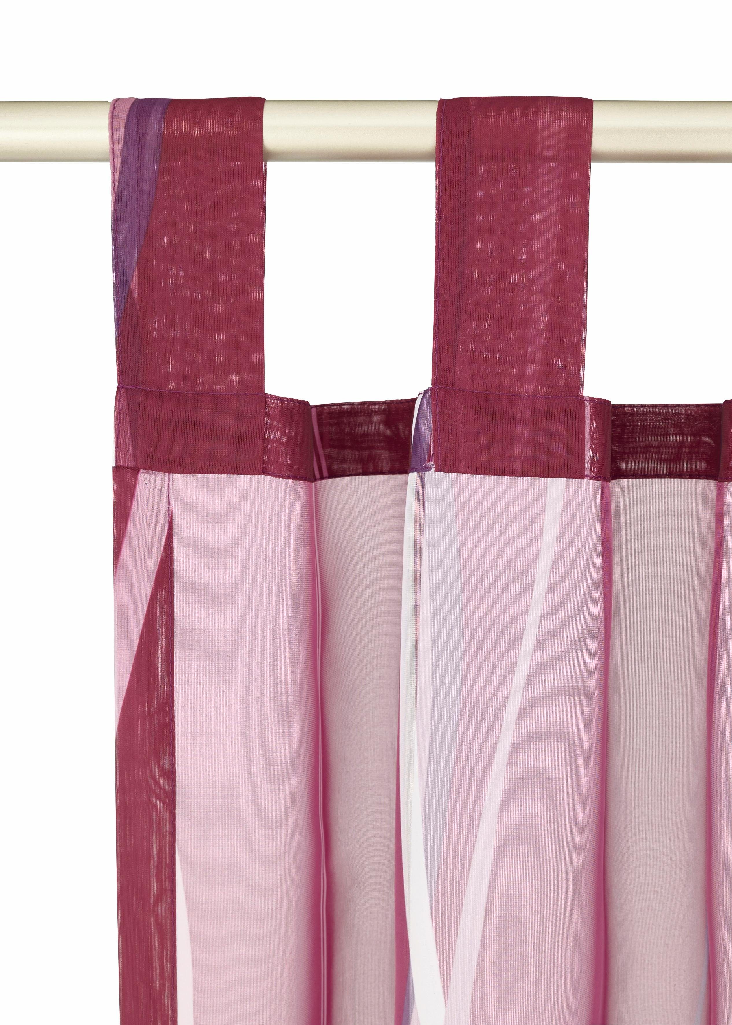 my home Gordijn Dimona set van 2, voile, polyester, golven (2 stuks)