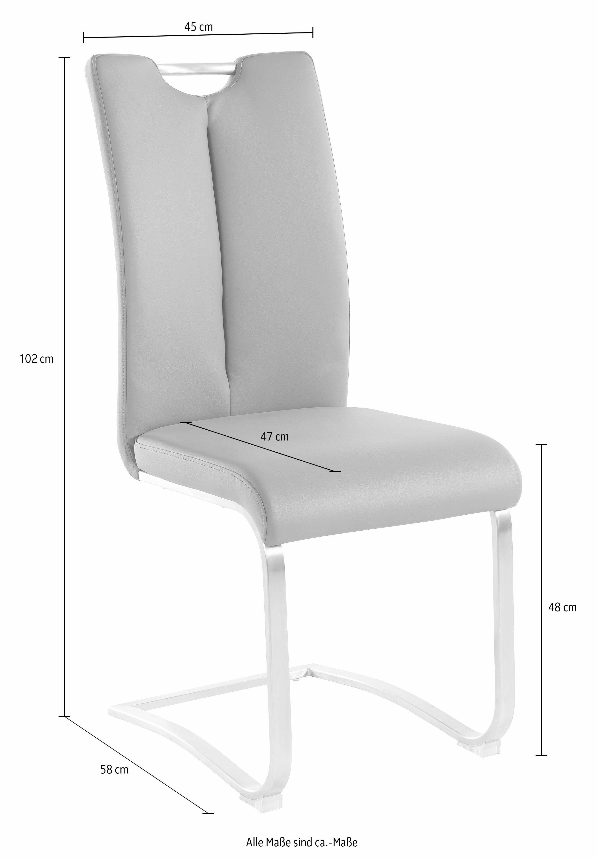 MCA furniture Vrijdragende stoel Artos, TOPSELLER! Stoel tot 140 Kg belastbaar (2 stuks)