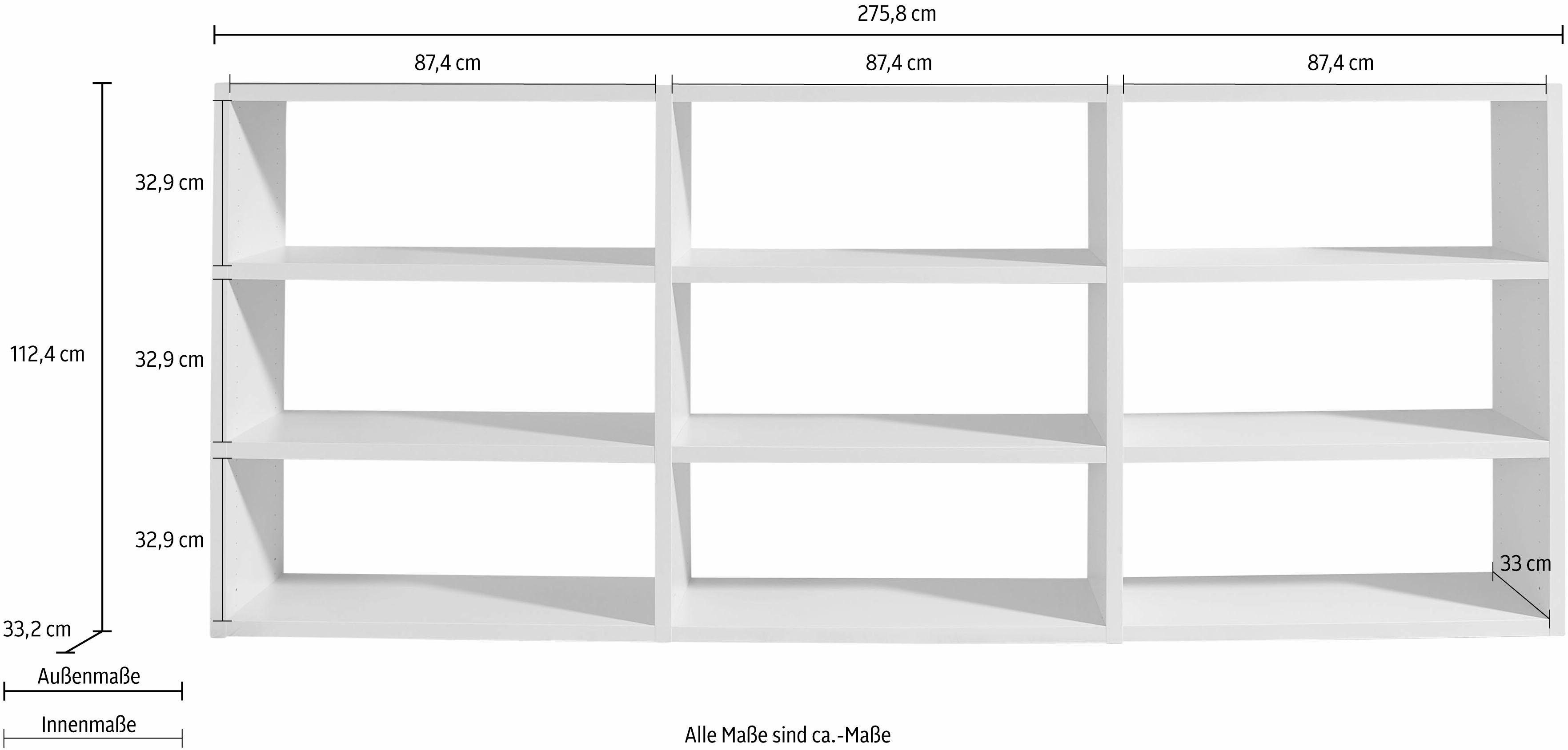 fif möbel Staand rek Toro 9 vakken, breedte 275,8 cm