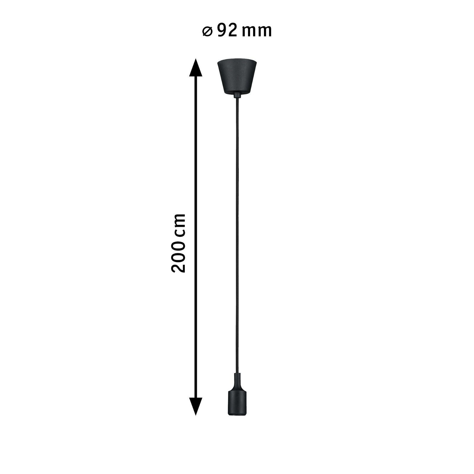 Paulmann Hanglamp Ketil IP44 max. 1x20W zwart 230V Siliconen/Kunststof (1 stuk)