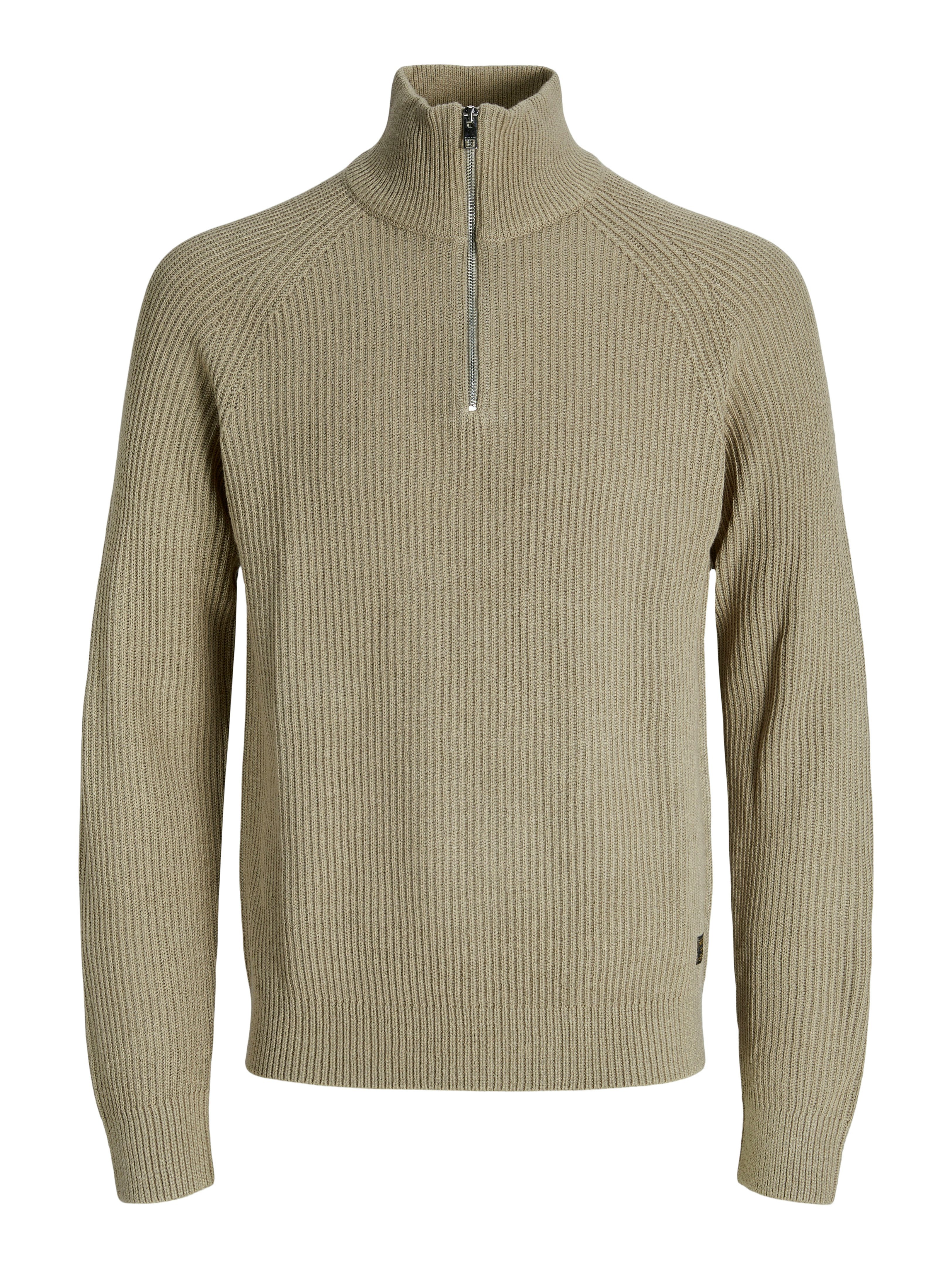 Jack & Jones Schipperstrui JJPANNEL KNIT HALF ZIP AW25