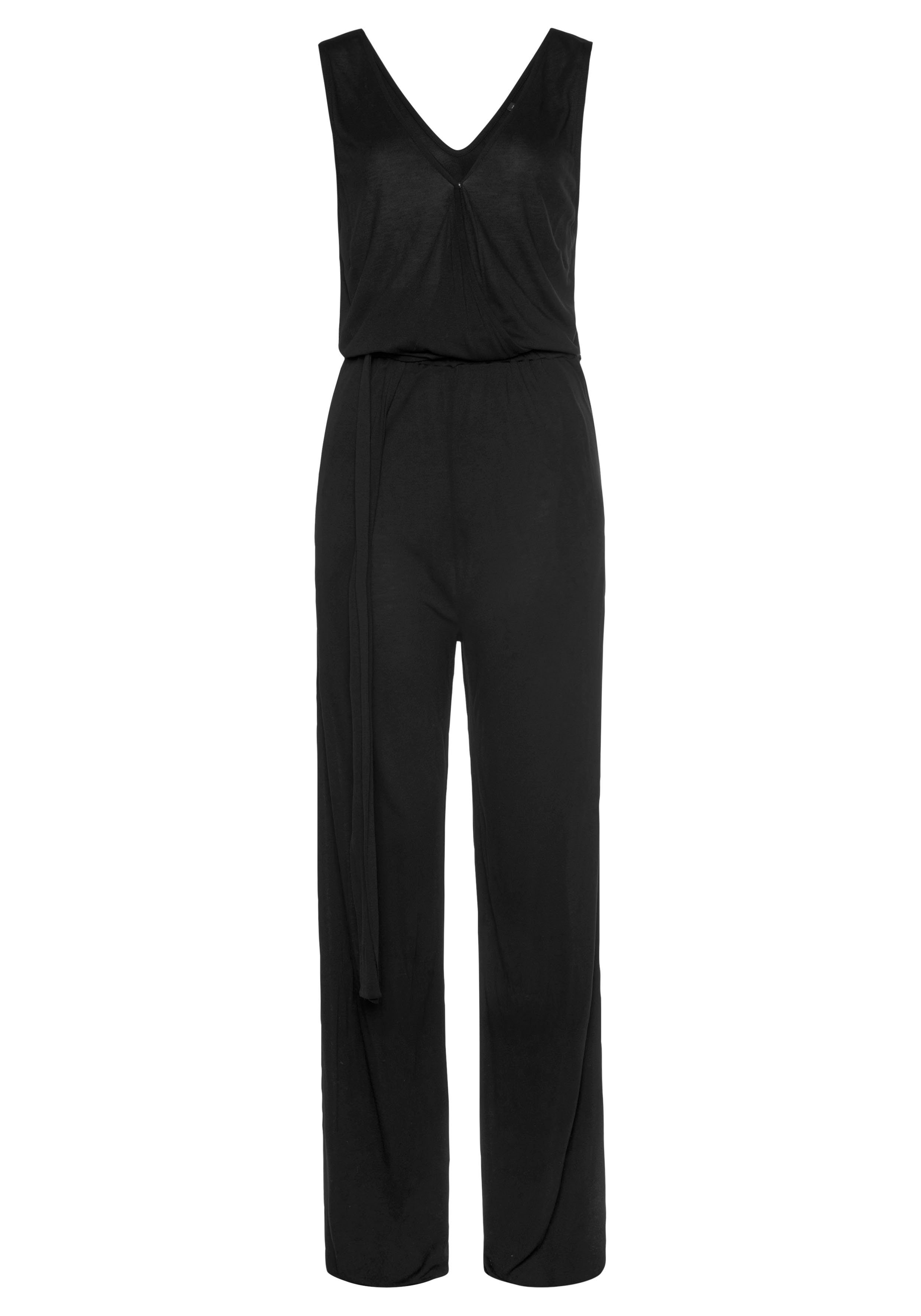 Buffalo Jumpsuit en wijde pijpen, casual jumpsuit met zakken (Met een bindceintuur)