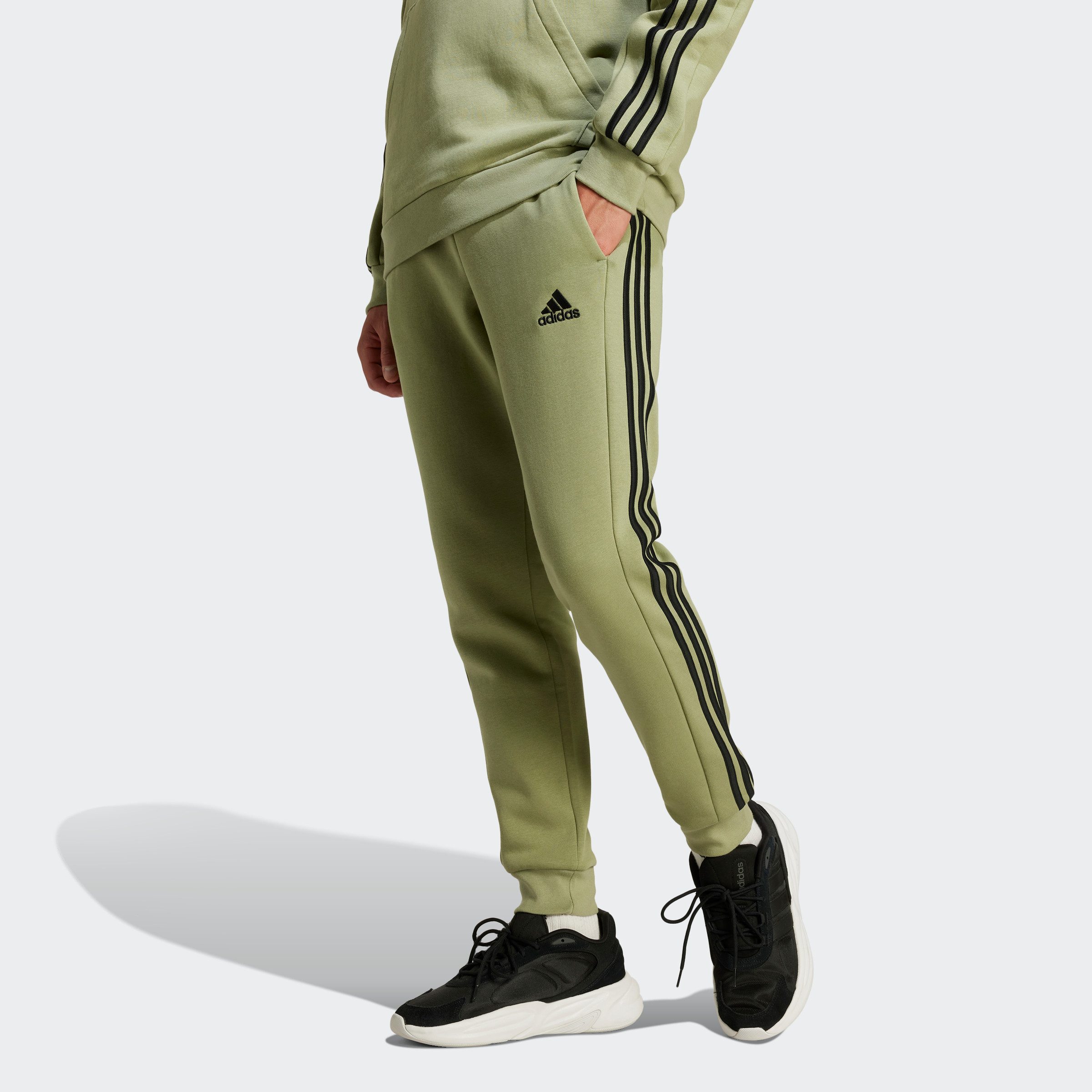 Adidas Sportswear Sportbroek M 3S FL TC PT Joggingbroek van katoenmix (1-delig)