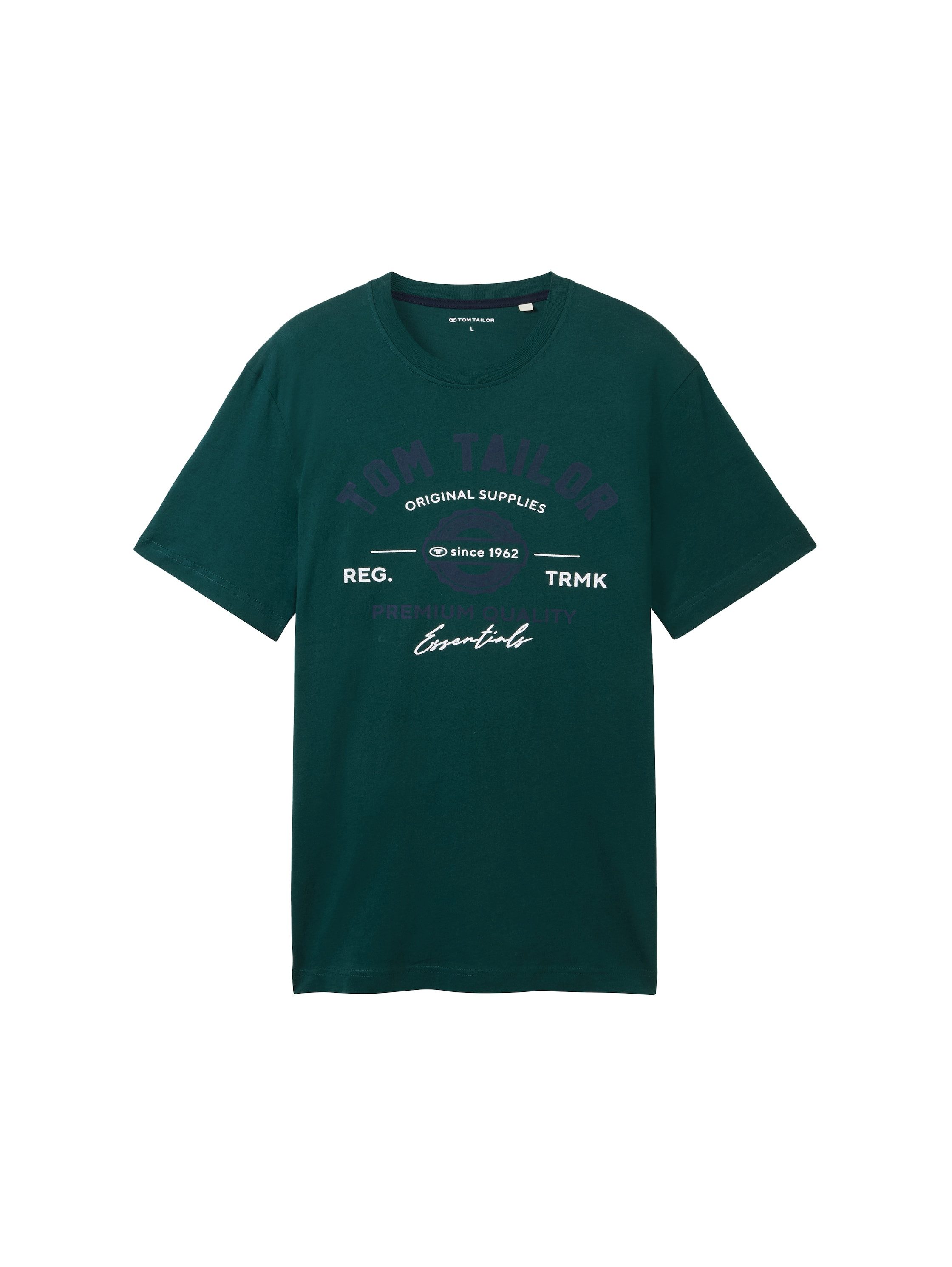 Tom Tailor T-shirt met grote logo-frontprint
